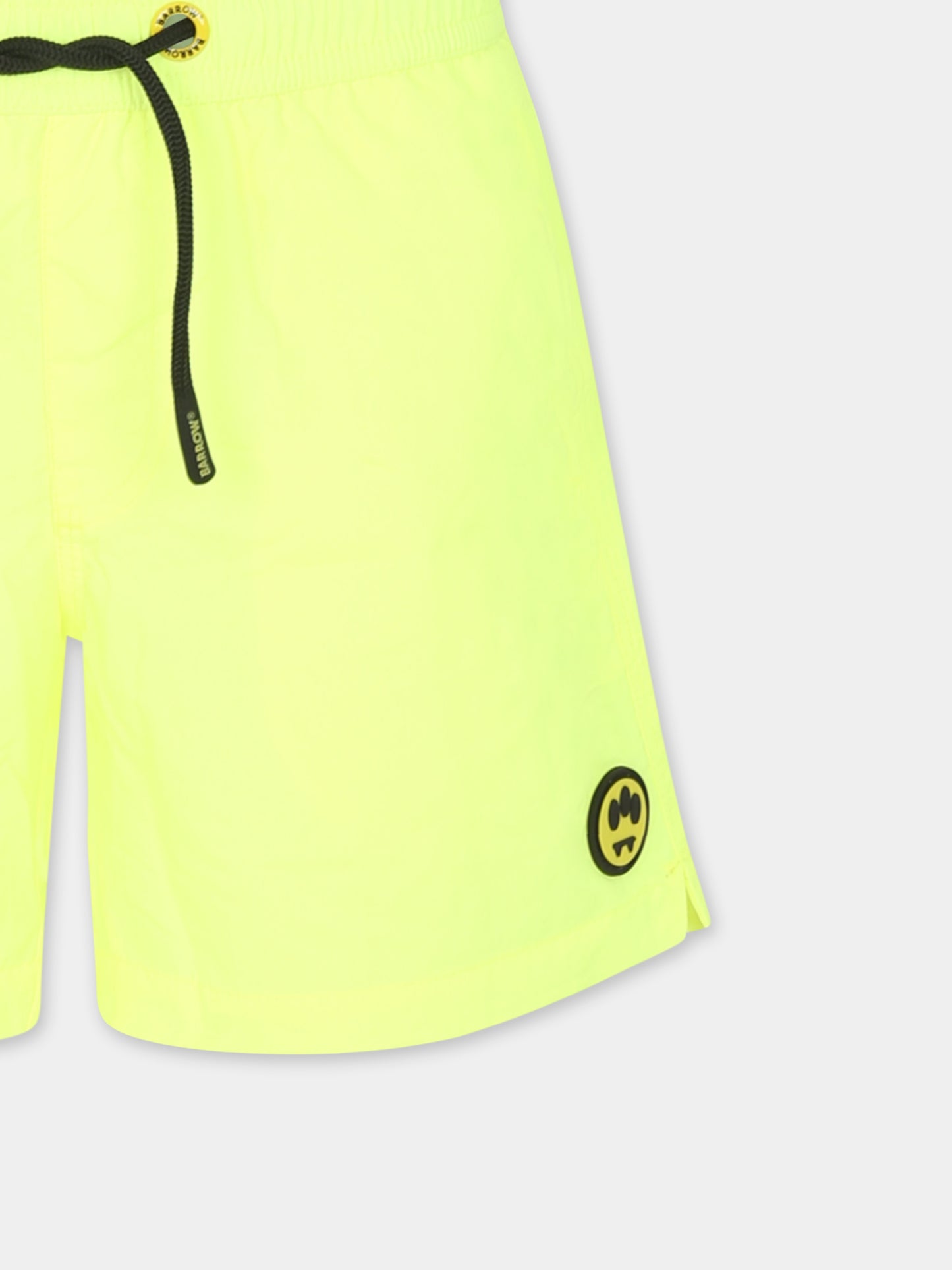 Short de bain jaune pour garçon avec smiley