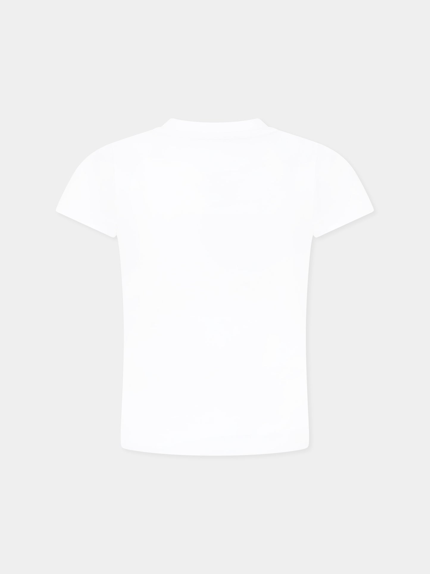 T-shirt blanc pour fill avec logo