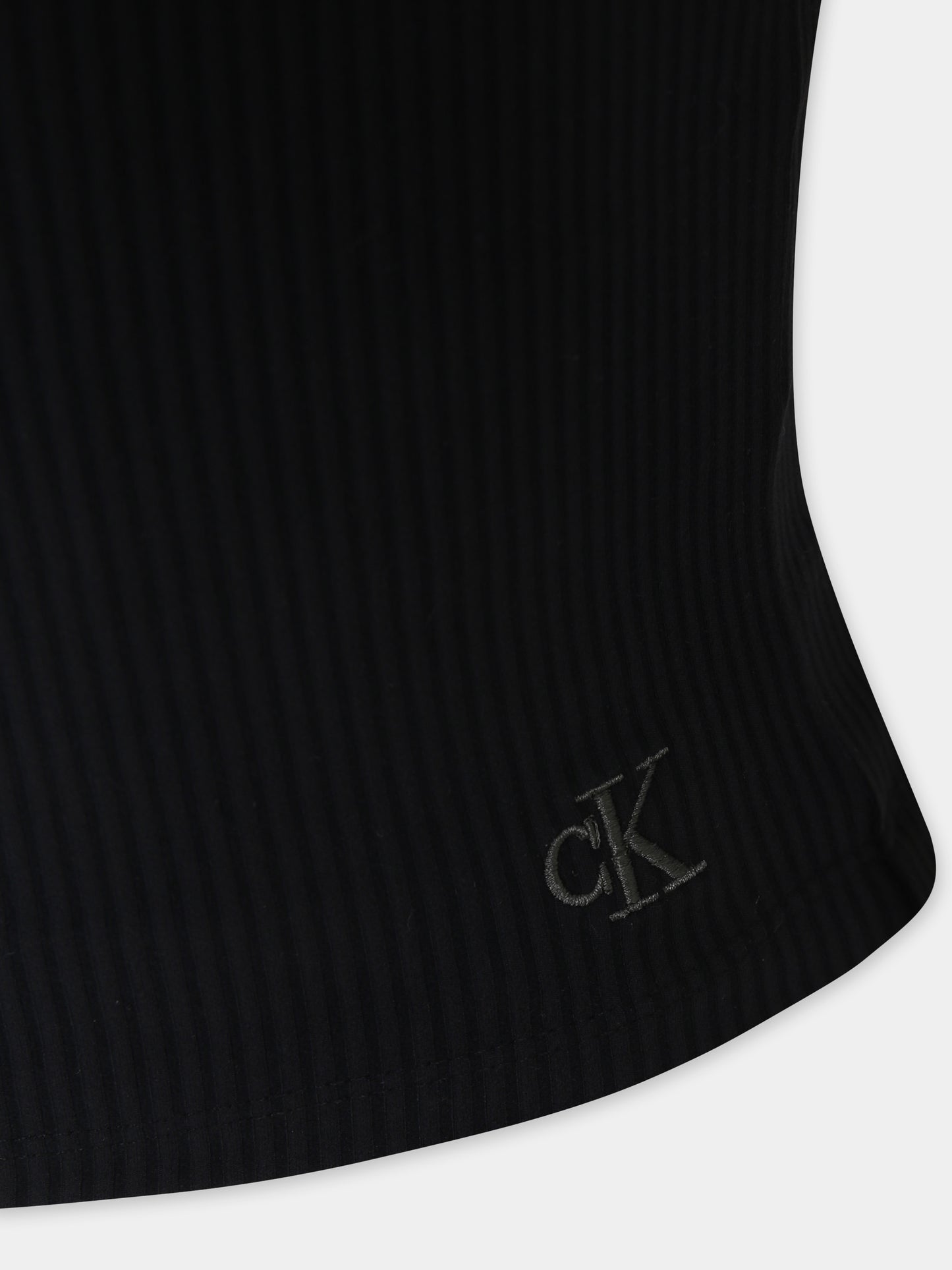 Ensemble cardigan noir pour fille avec monogramme