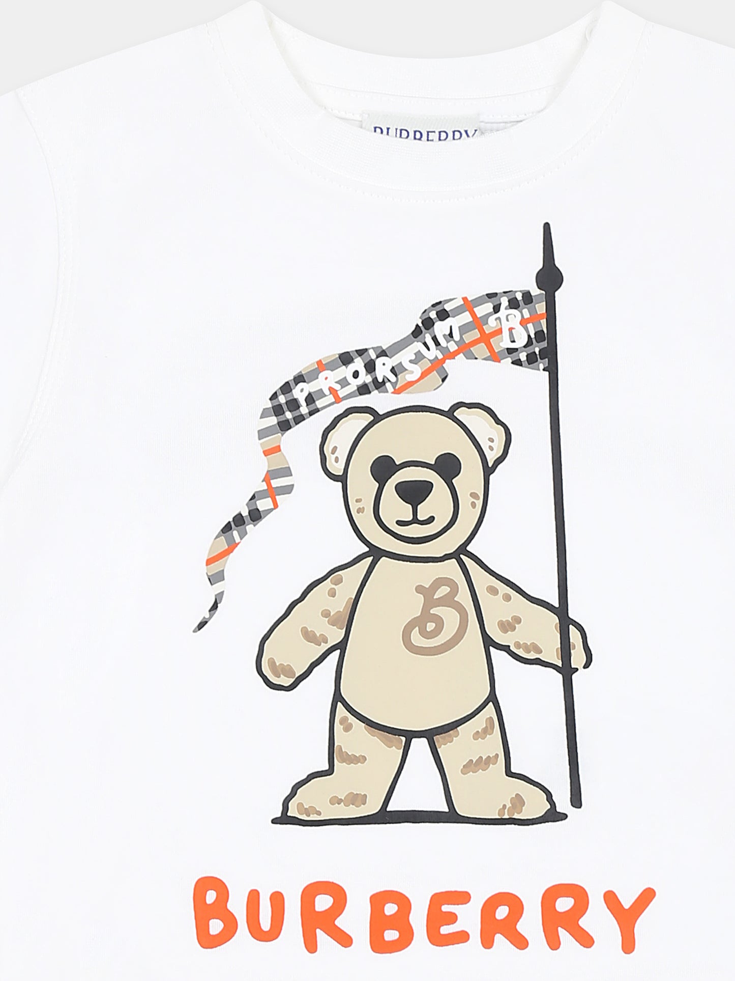T-shirt blanc pour bébé enfants avec ours Thomas