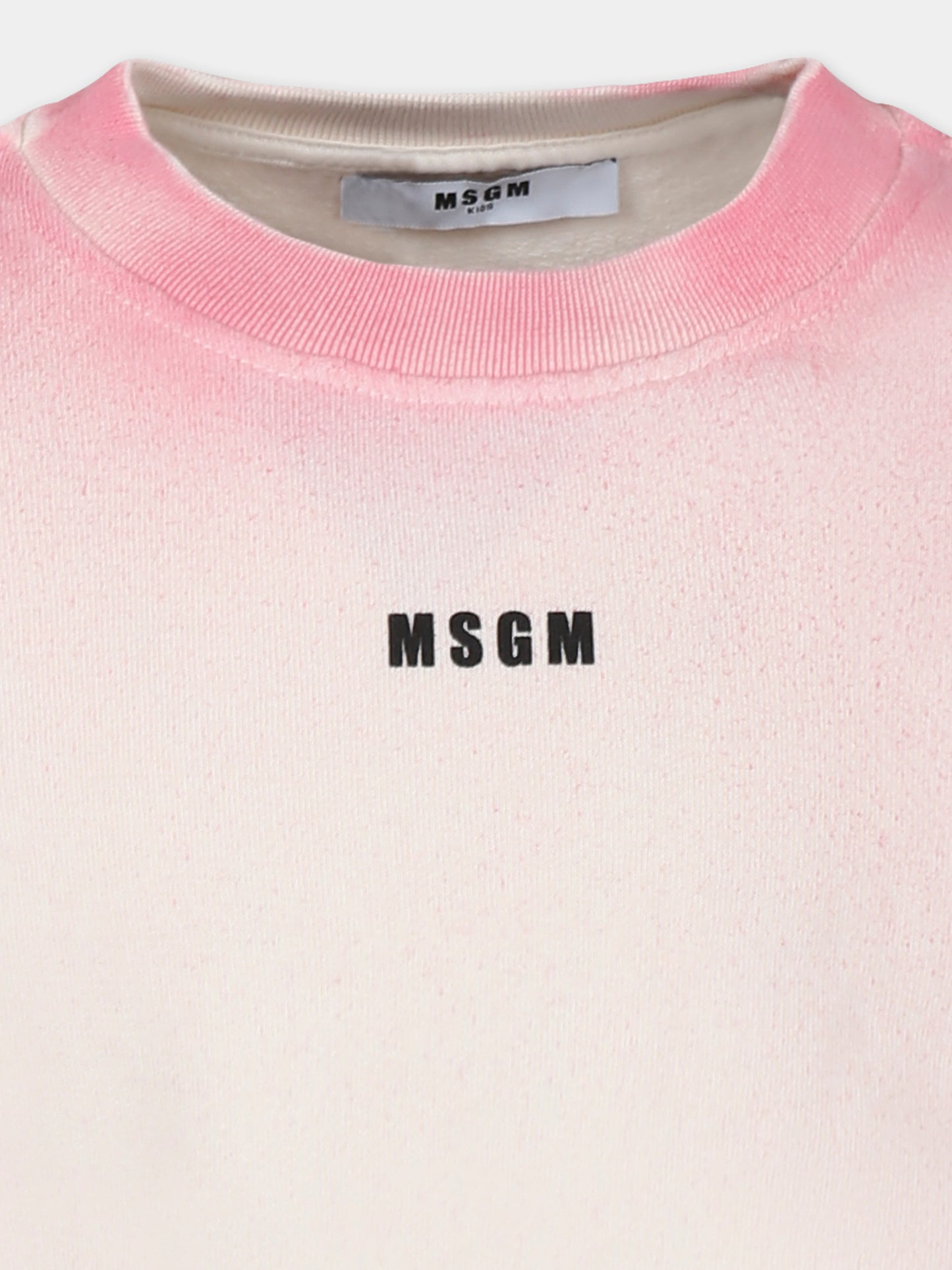 Sweat court rose pour fille avec logo