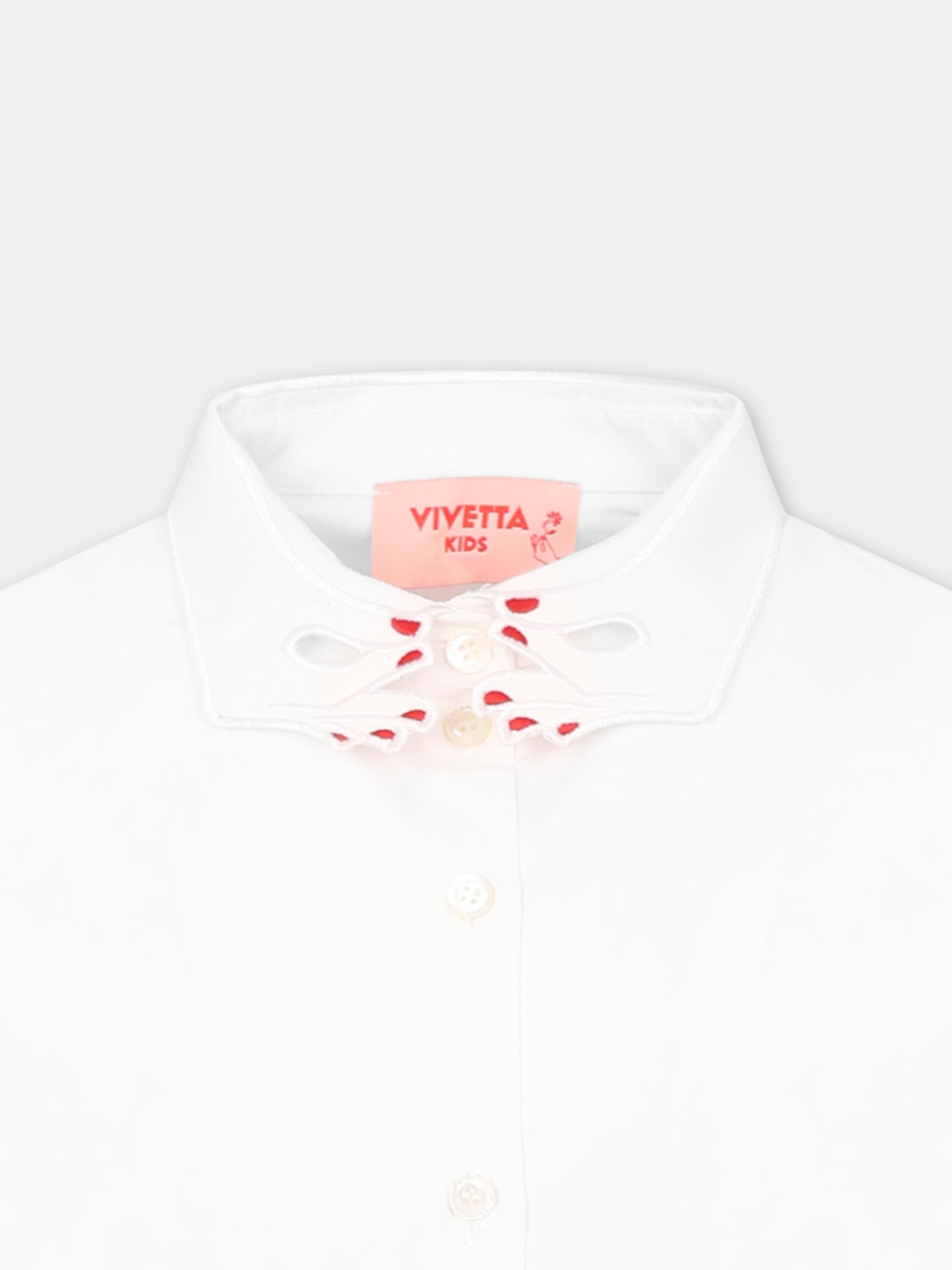 Chemise blanche pour fille avec