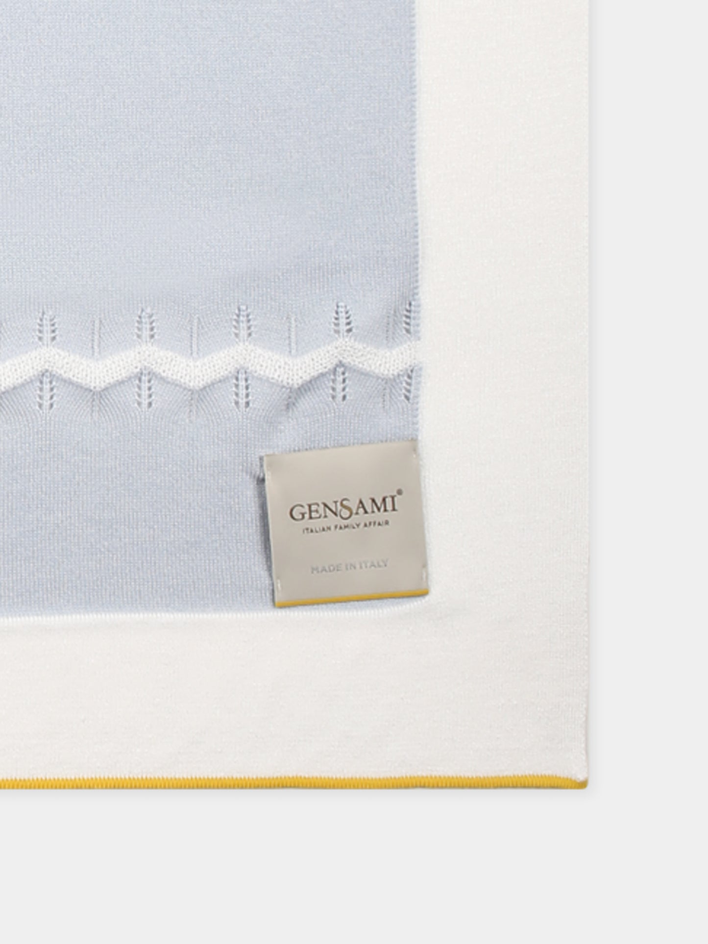 Coperta celeste per neonato con onde,Gensami,COP03-B-ONDA SILVER BLUE