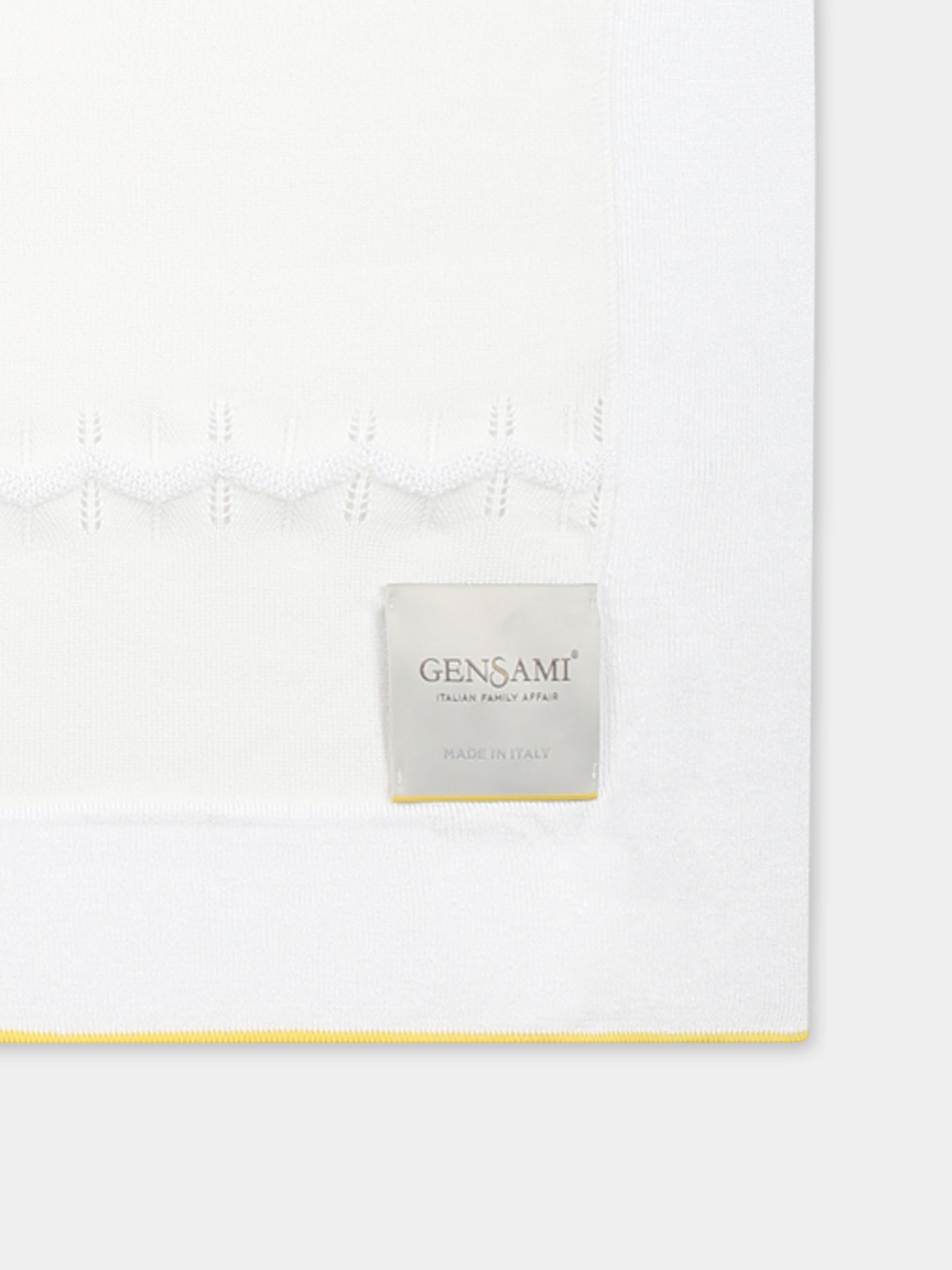 Coperta avorio per neonati con onde,Gensami,COP03-B-ONDA OFF WHITE