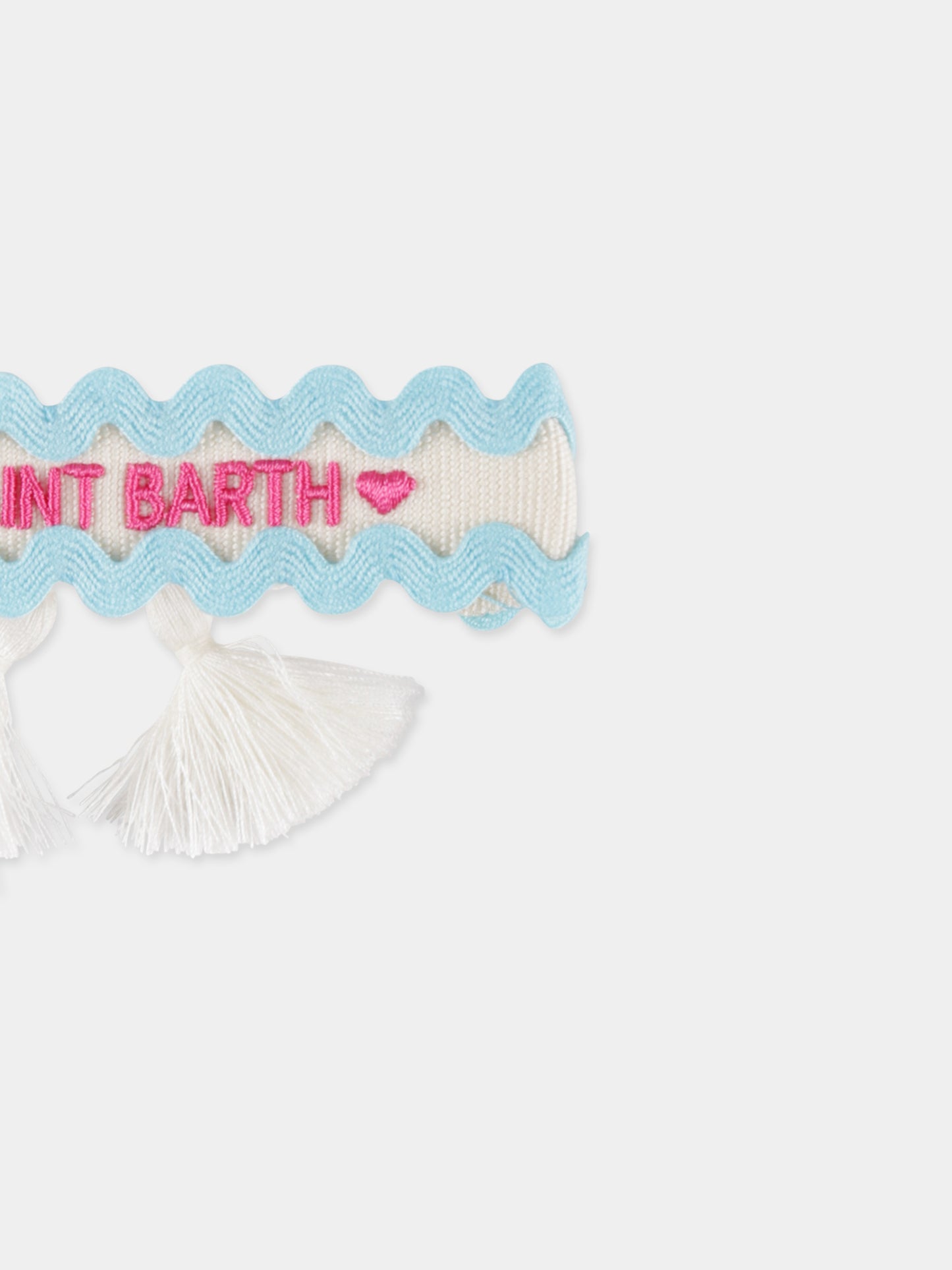 Bracelet blanc pour fille avec logo