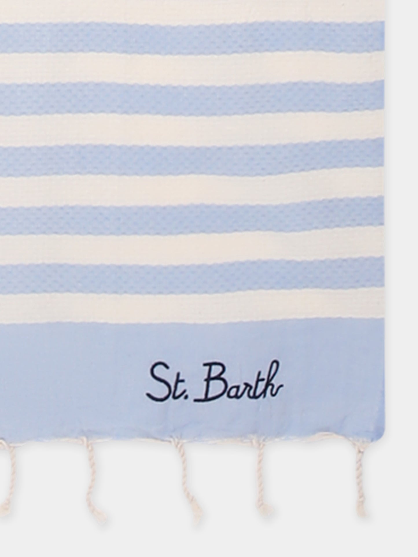 Serviette de plage bleu clair pour garçon avec logo