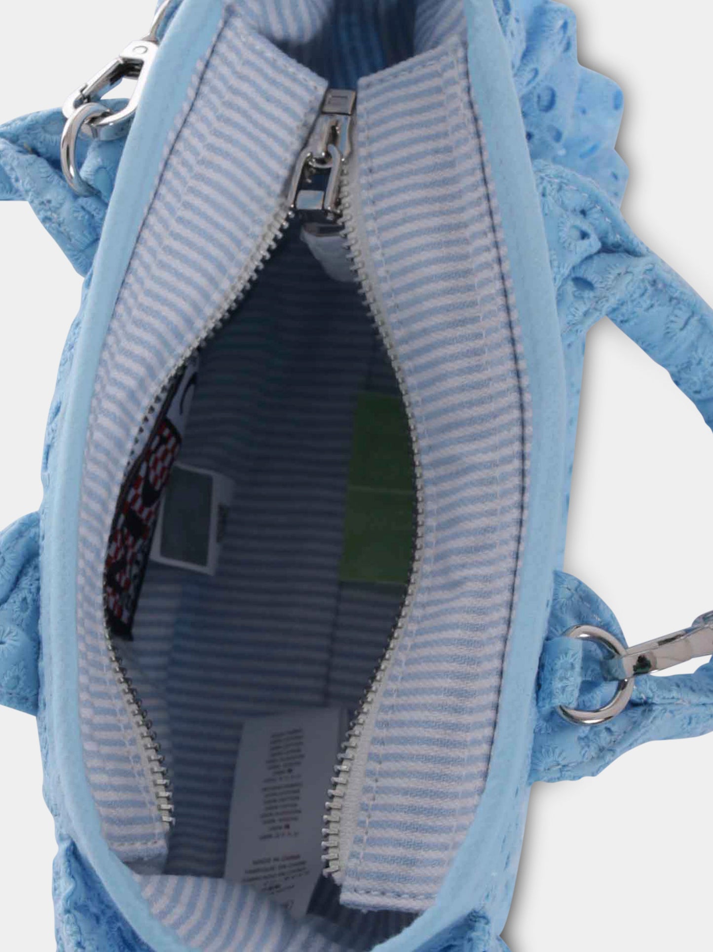 Borsa Vanity Mini celeste per bambina con logo,Mc2 Saint Barth,VAMI018 03804H