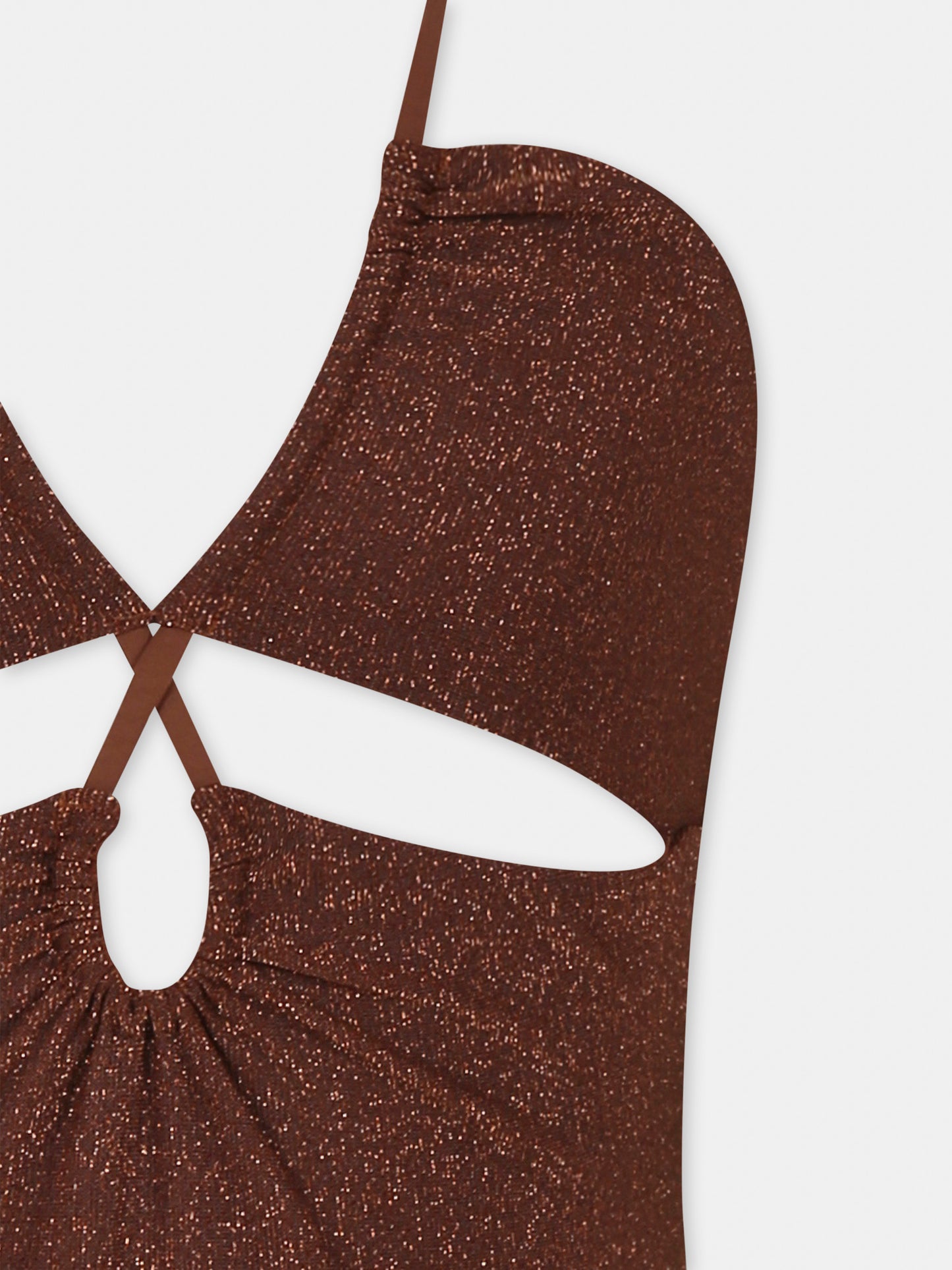 Maillot de bain marron pour fille