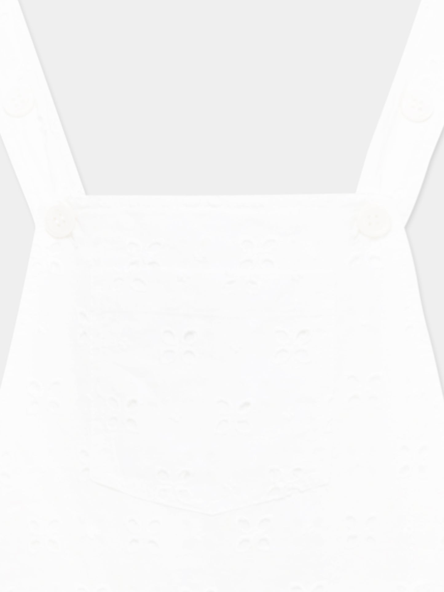 Salopette blanche pour fille avec fleurs