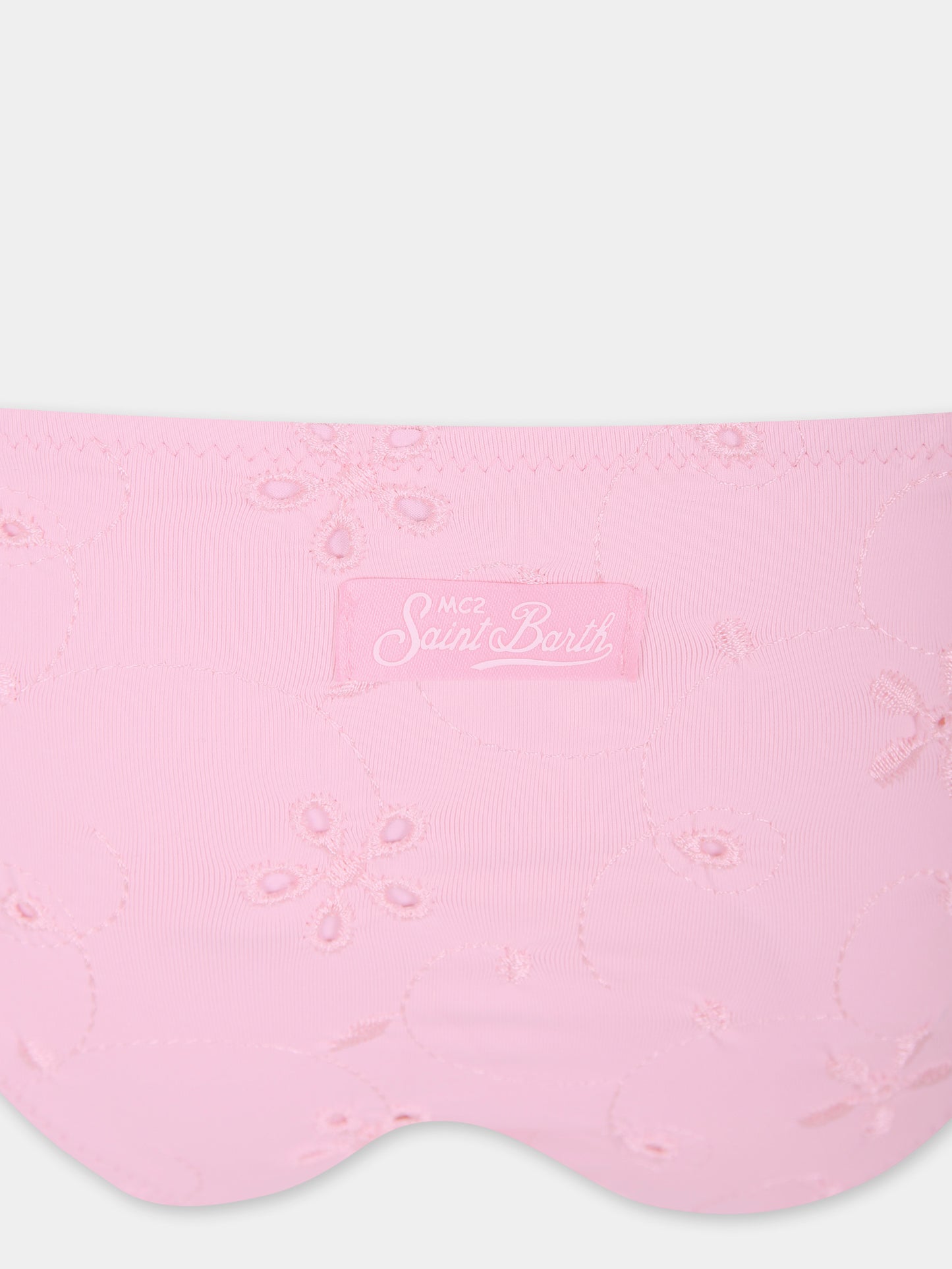 Bikini rose pour fille avec fleurs