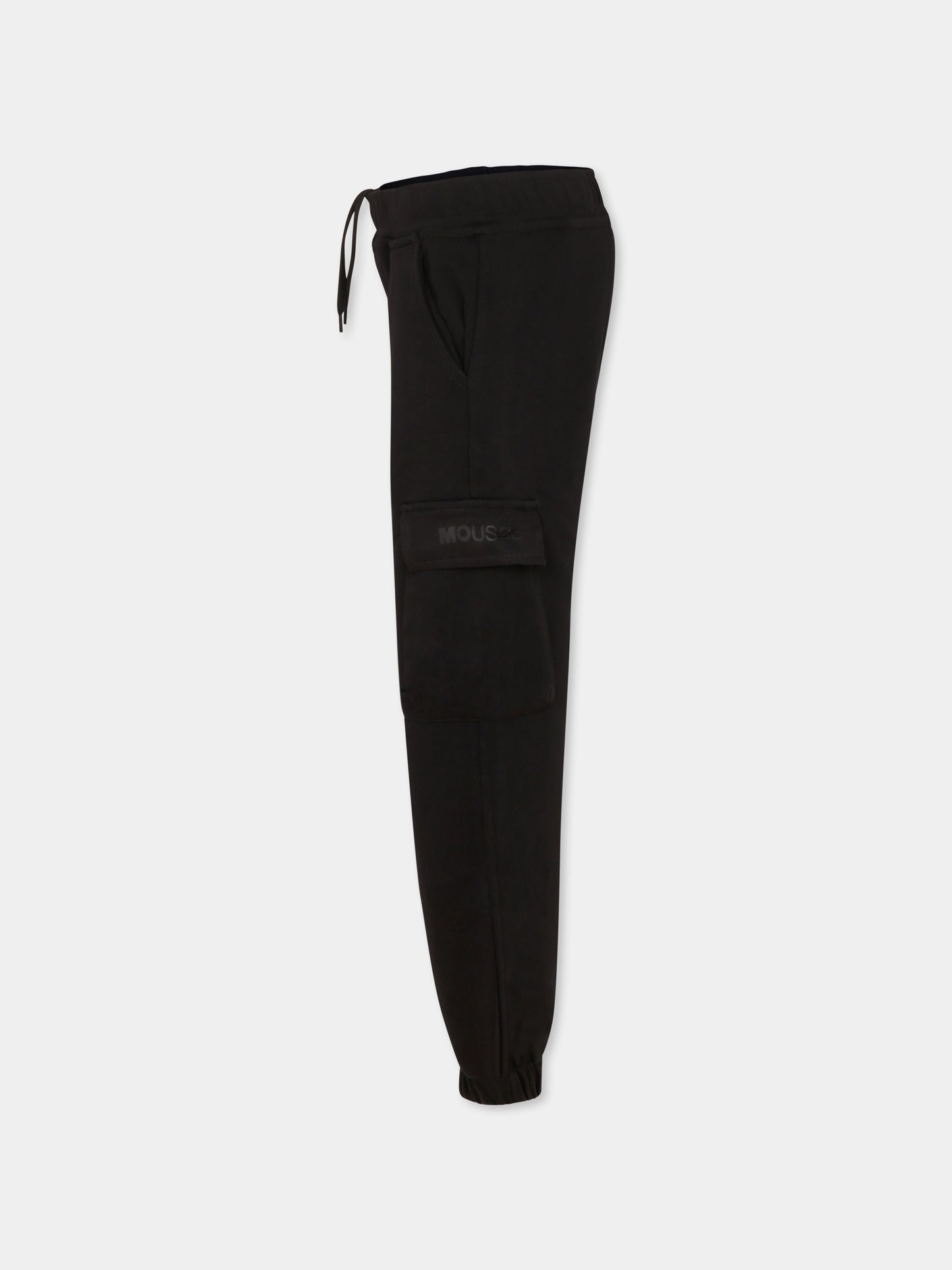 Pantaloni neri per bambino con logo,Mousse Kids,SKPCBL