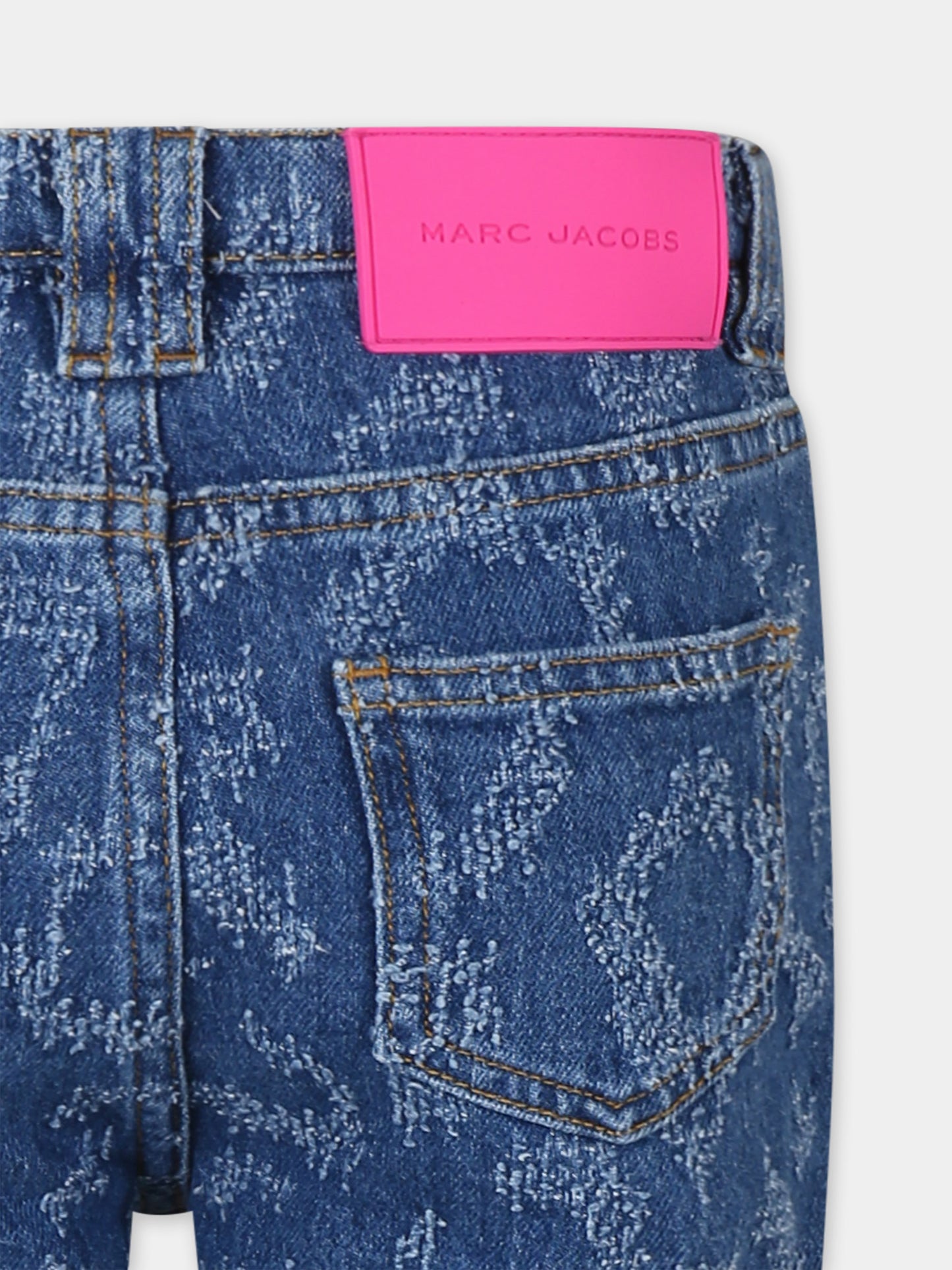 Jeans blu per bambina con motivo leopardato,Marc Jacobs,W14331 Z10