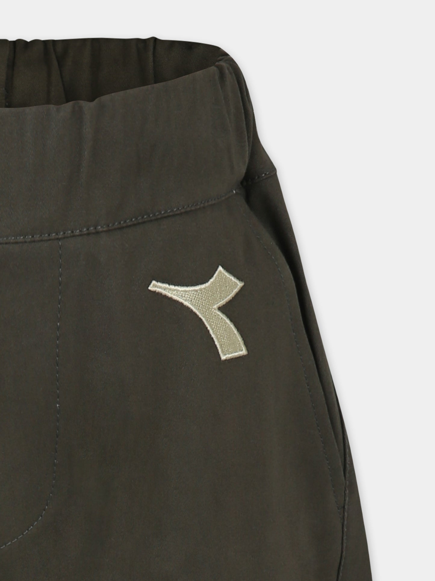 Pantaloni verdi per bambino con logo,Diadora Kids,F3DIJBPA039 082