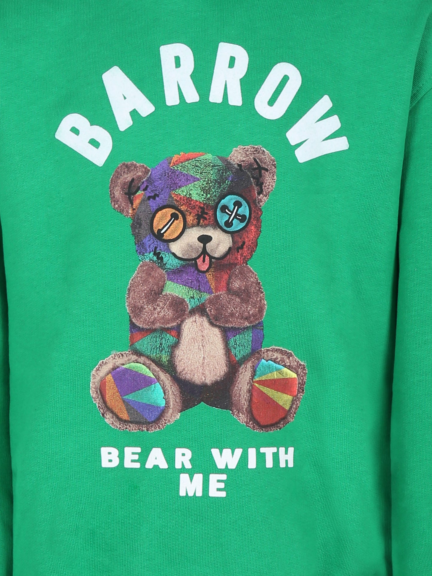 Felpa verde per bambini con stampa Bear,Barrow,F4BKJUHS059 BW012