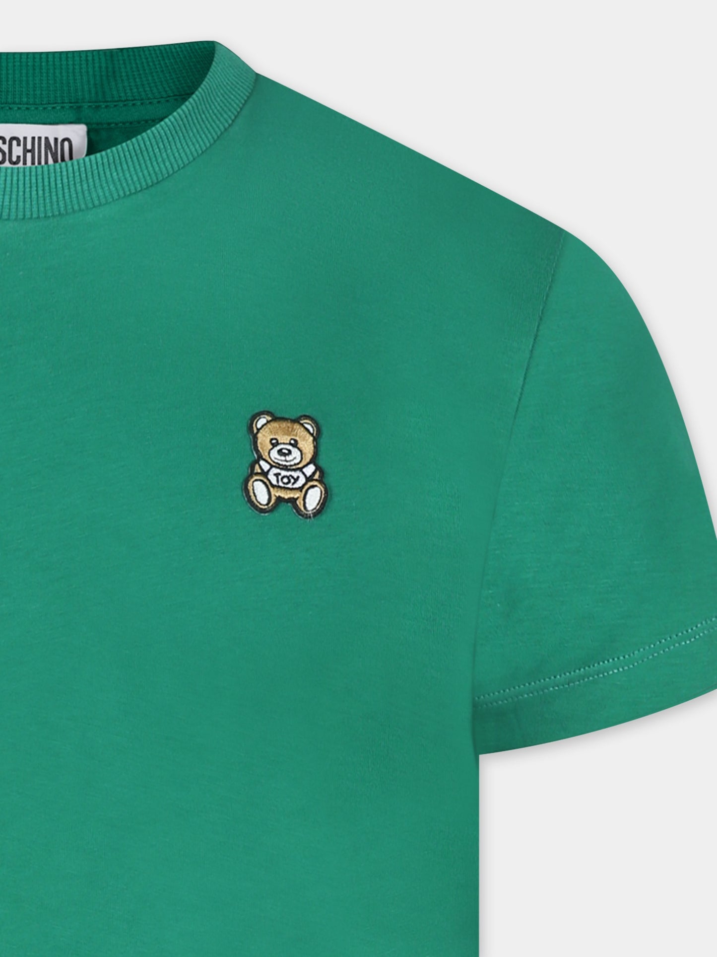 T-shirt vert pour fille avec Teddy Bear