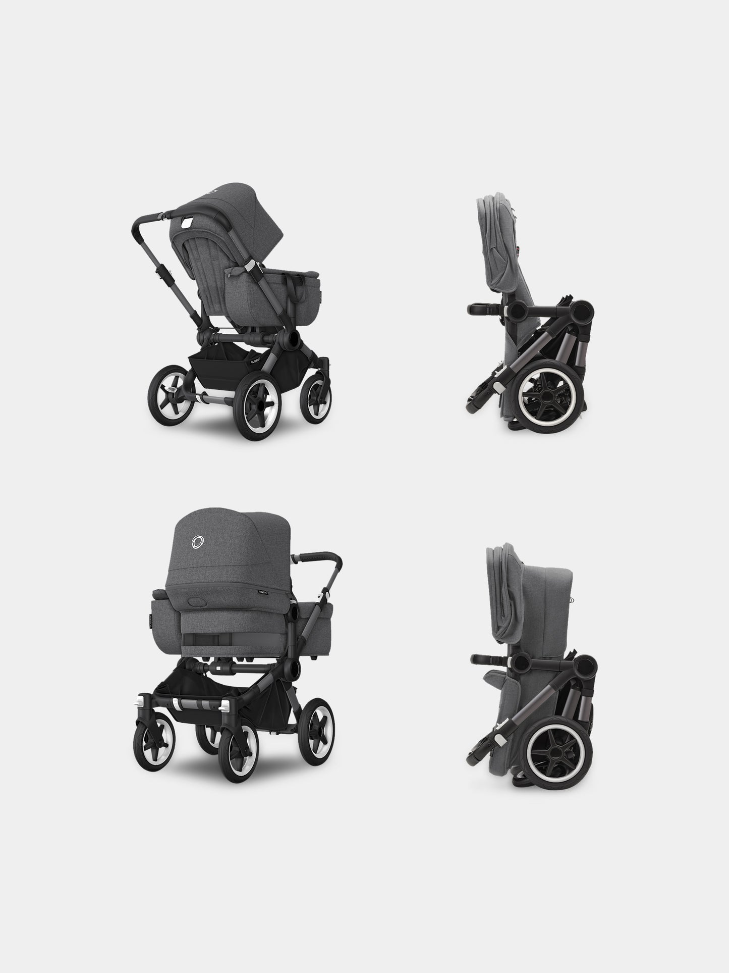 La poussette Donkey 5 Mono complète Graphite/Grey pour bébé enfants
