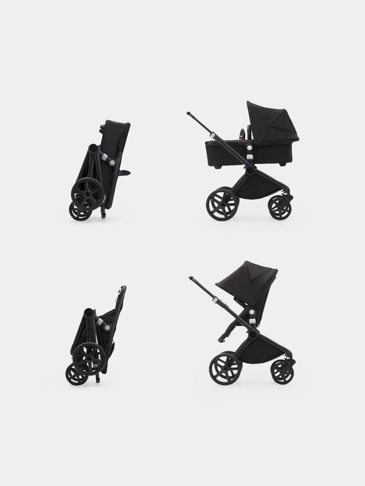 Poussette complète Fox Cub Black/Midnight black pour bébé enfants