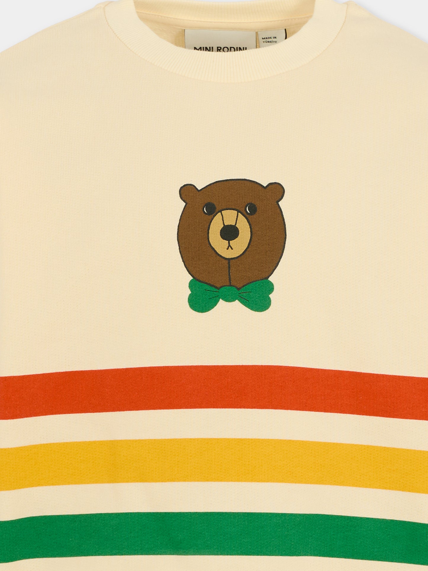 Felpa avorio per bambini con orso,Mini Rodini,2572015111
