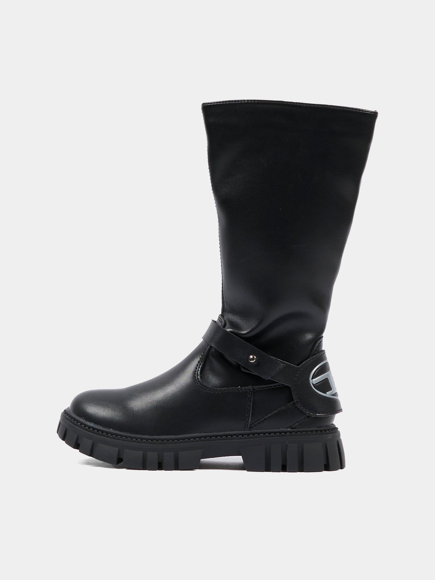 Stivali neri per bambina con logo,Diesel,BC1047-P1040-T8013