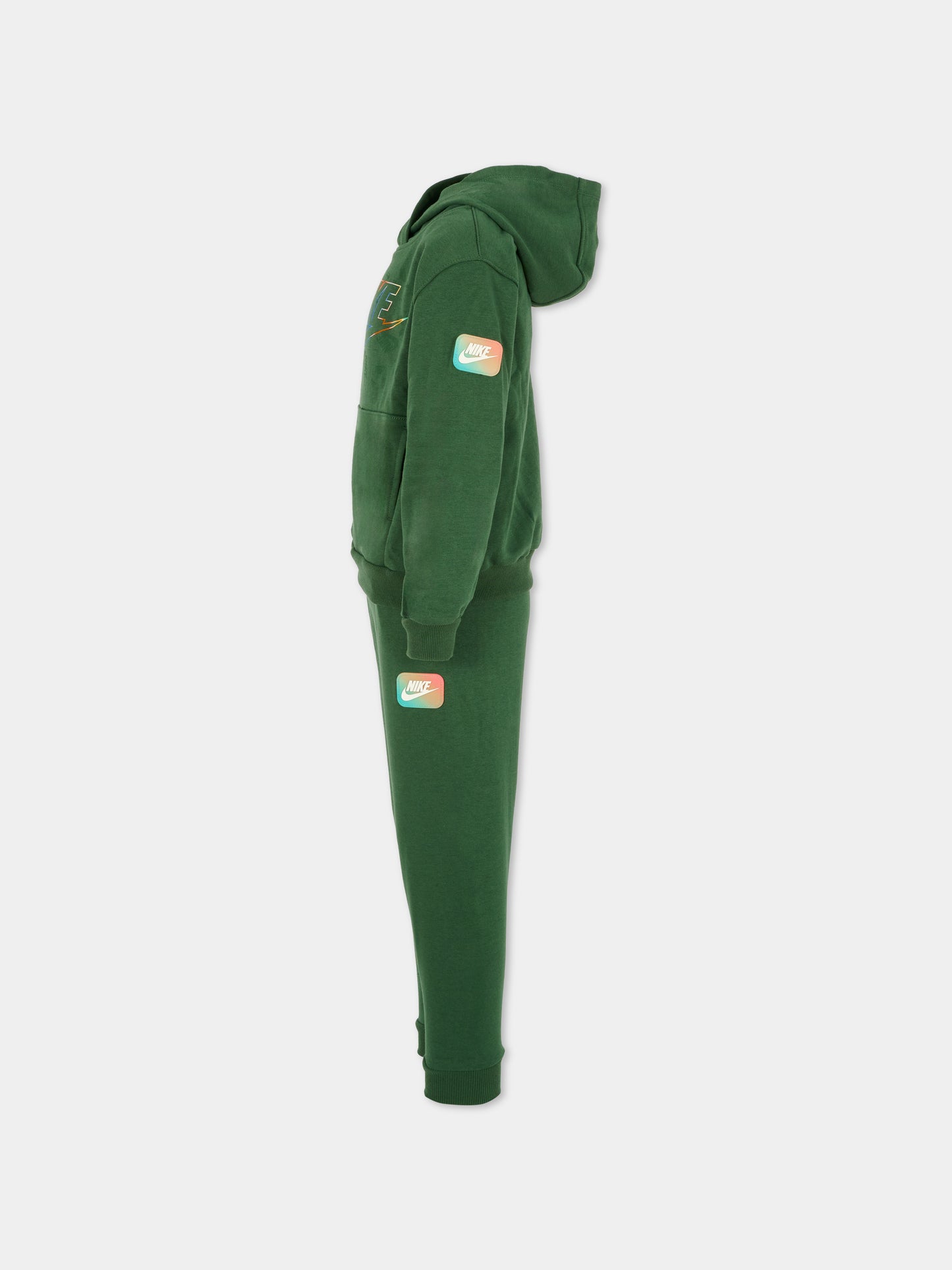 Completo verde per bambino con swoosh e logo,Nike,86N386 F1J
