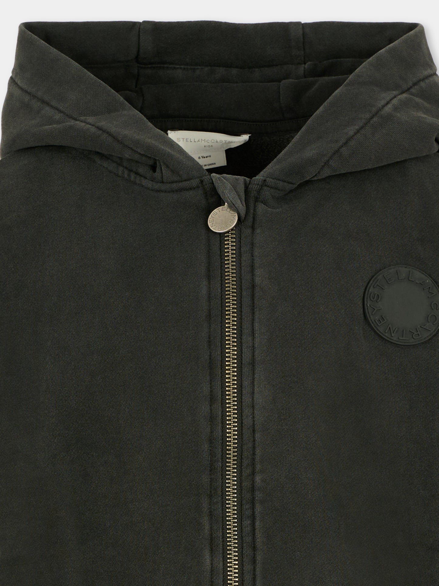 Felpa nera per bambini con logo,Stella Mccartney Kids,TX4R60 Z3059 930