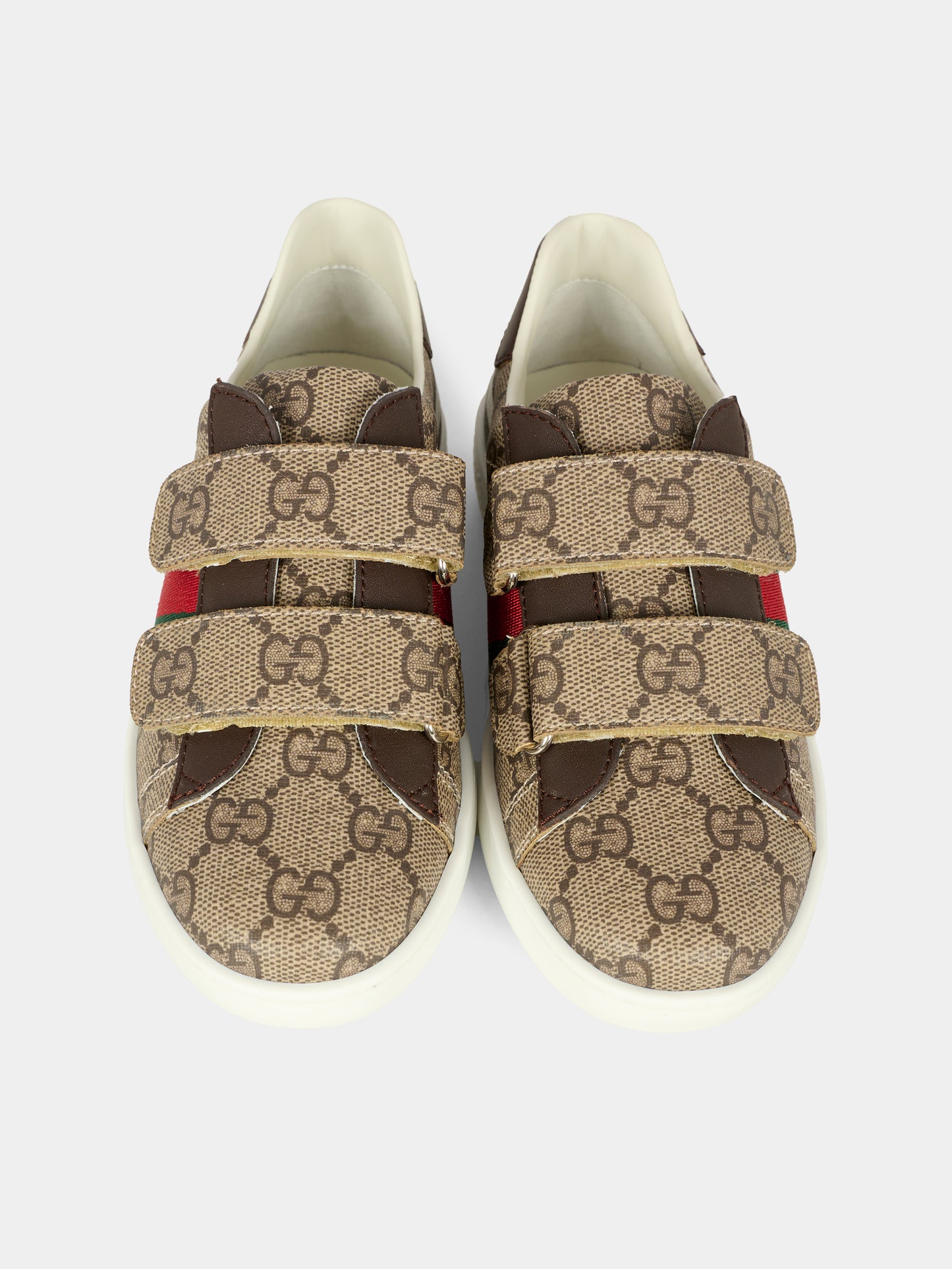 Sneakers Ace beige per bambini con cane Gucci,Gucci Kids,463090 FAEZC 8549