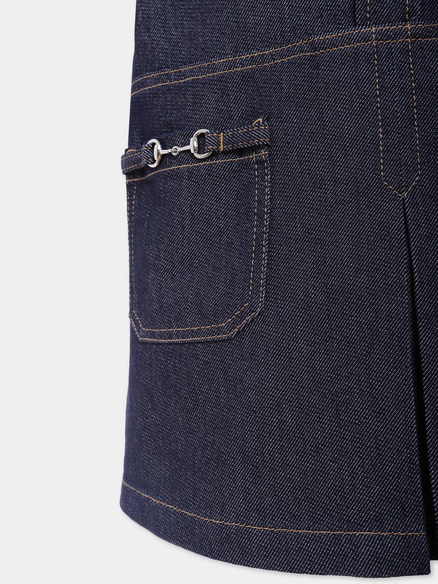 Vestito denim per bambina con morsetto,Gucci Kids,827449 XDDCP 4100