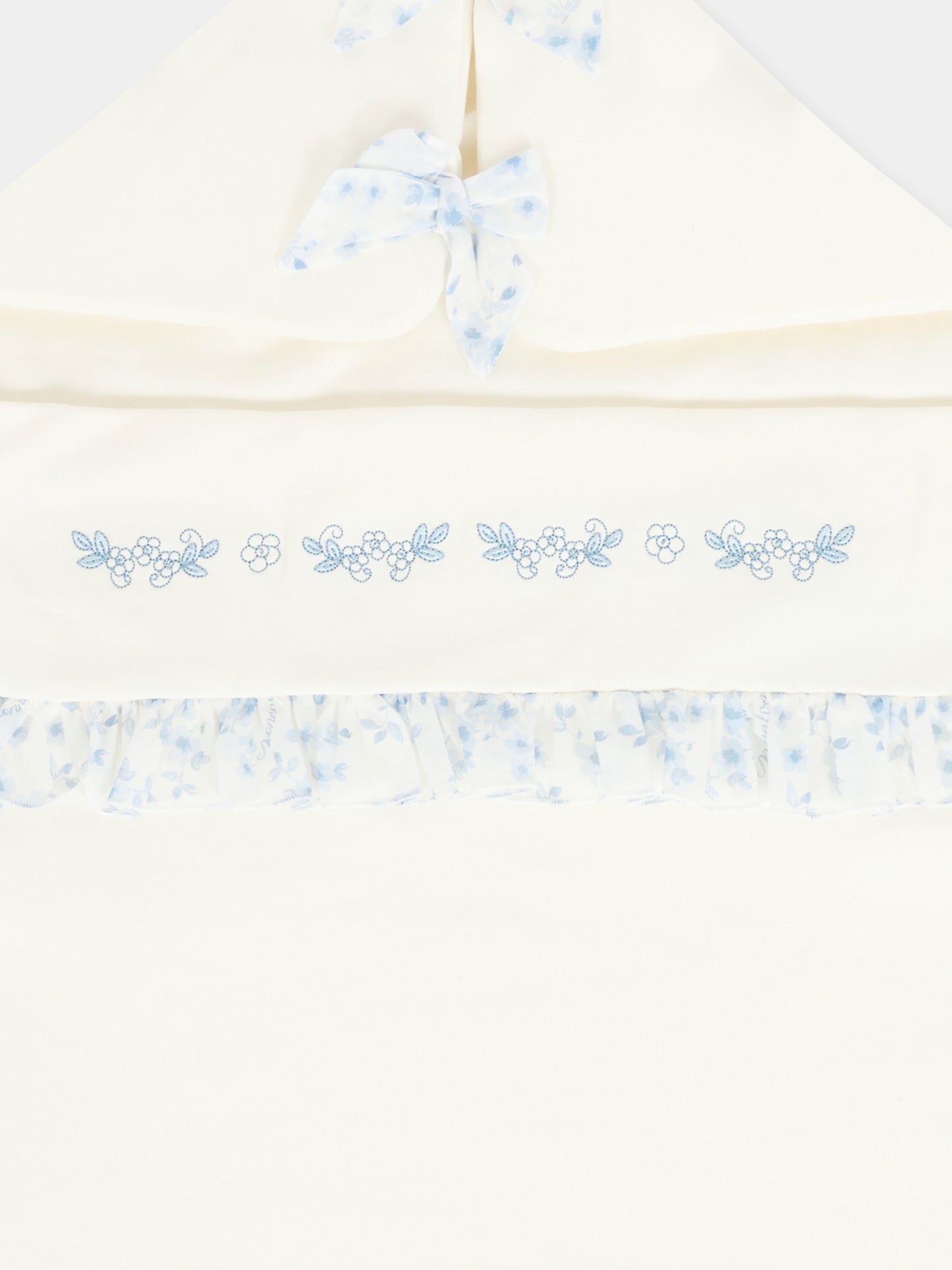 Sacco nanna avorio per neonata con motivo floreale,Monnalisa,35F005 6000 0151