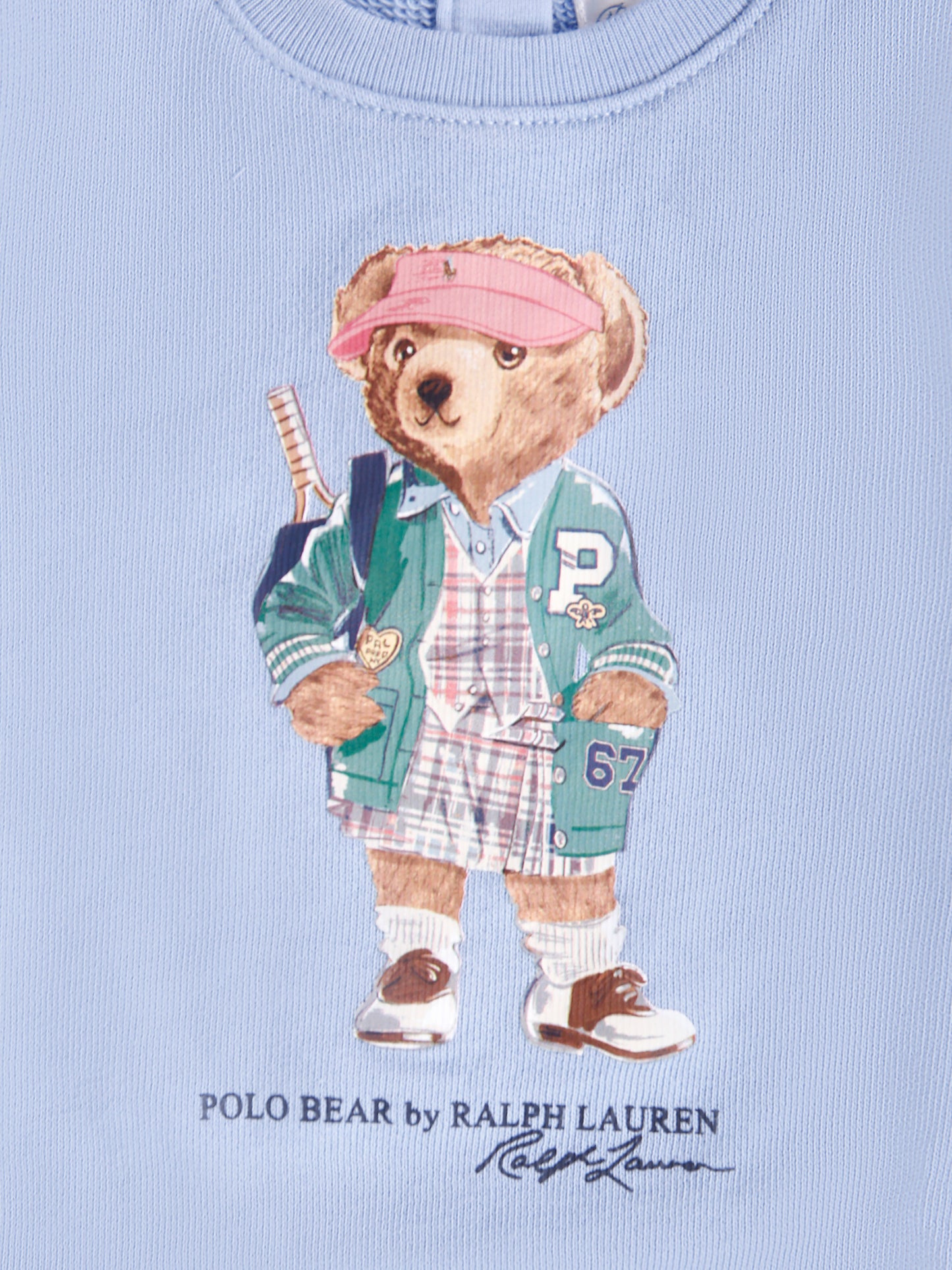 Felpa azzurra per neonata con Polo Bear,Ralph Lauren Kids,972614001