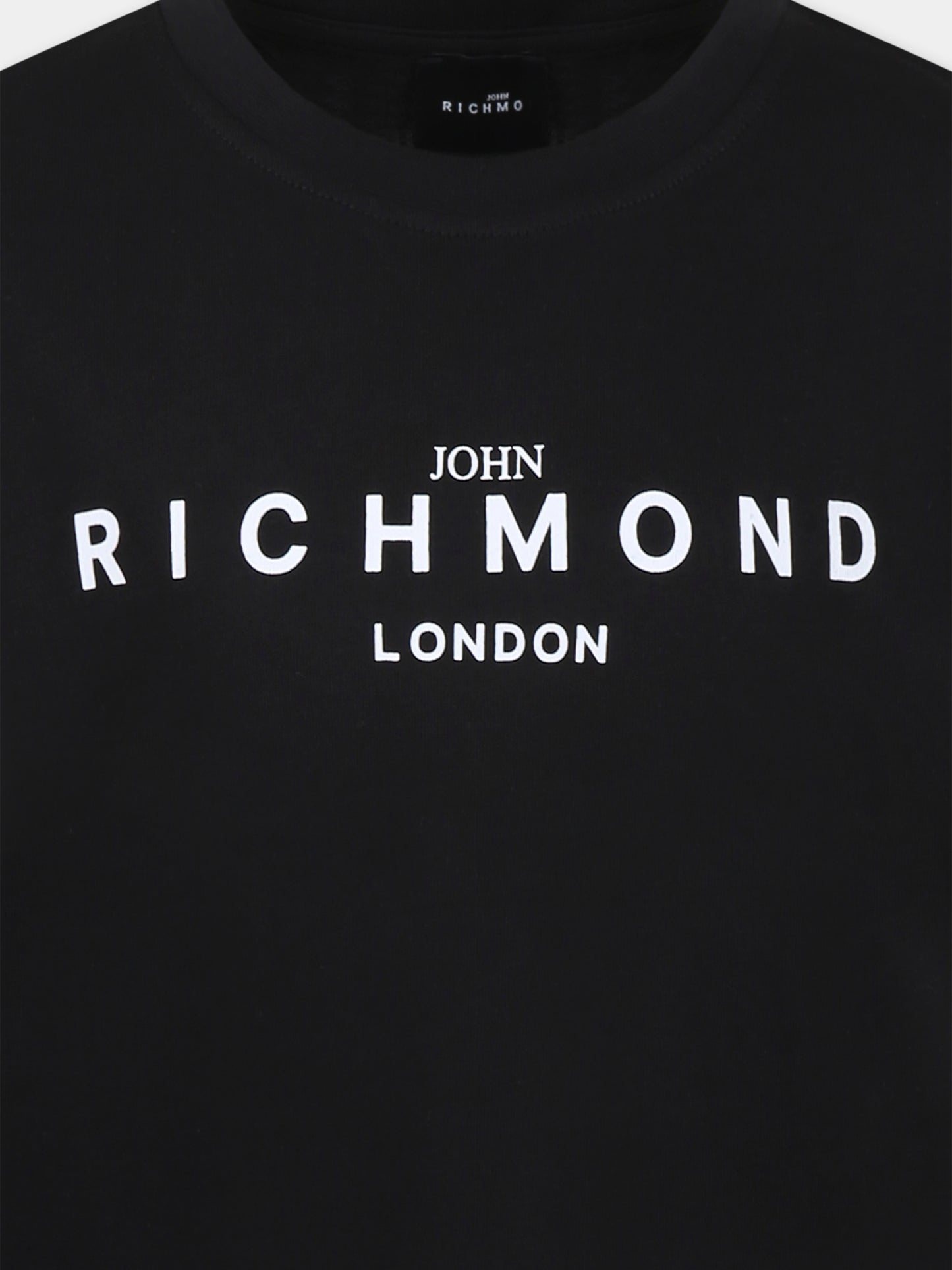 T-shirt nero per bambini con logo,Richmond Jr,RBP25003TS BLACK