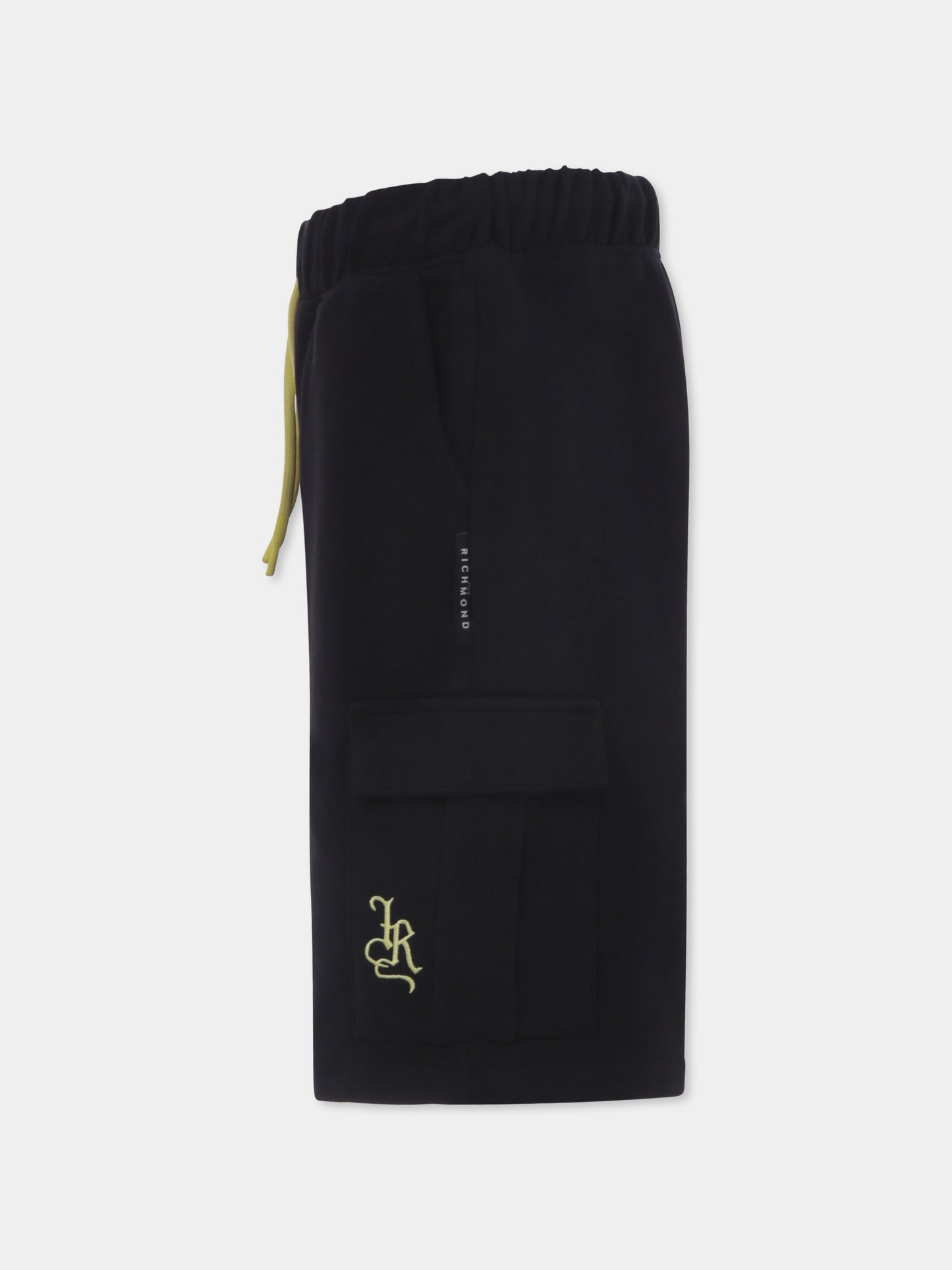 Shorts neri per bambino con logo,Richmond,RBP25068BE BLACK