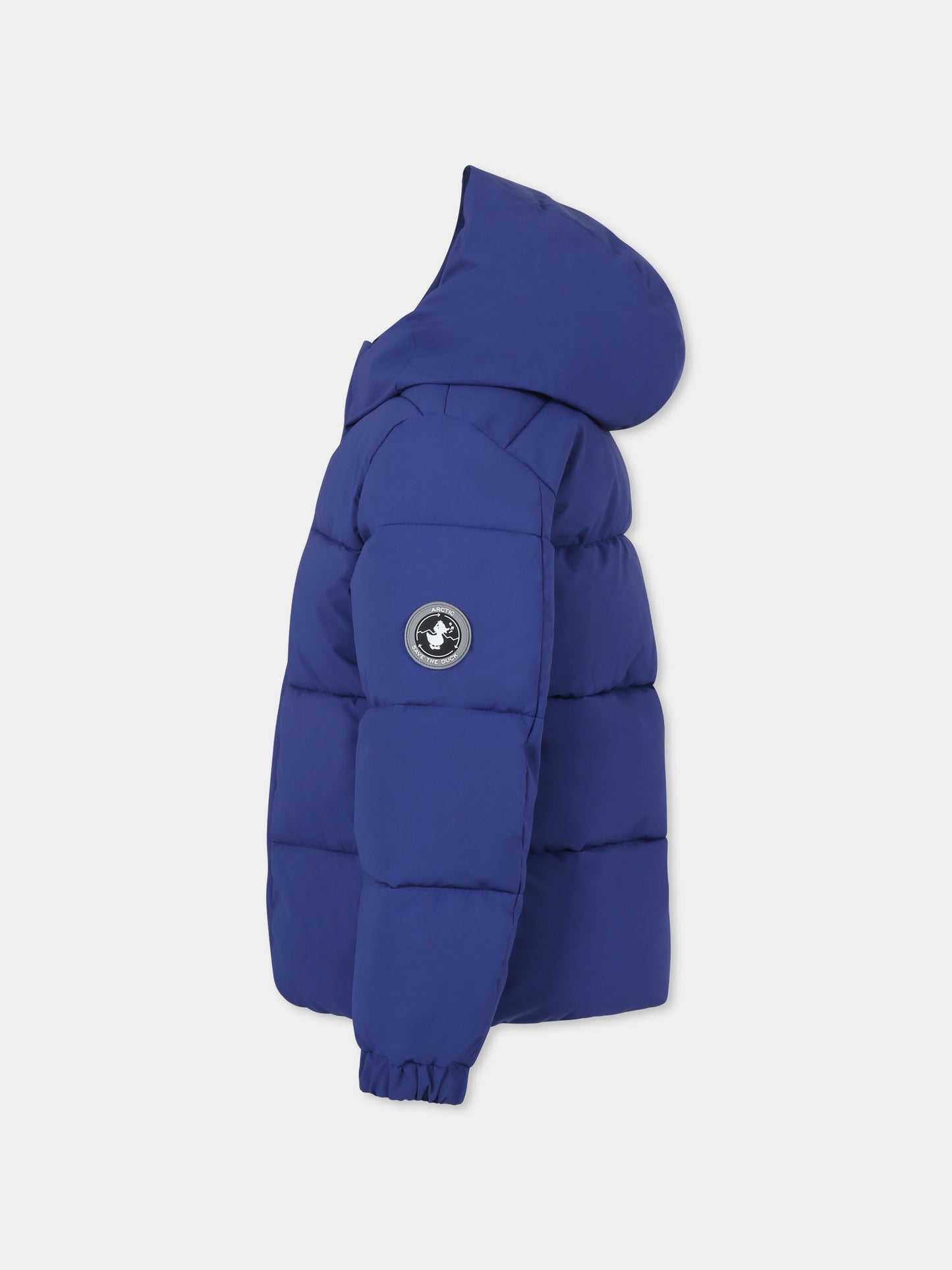 Piumino Norwood blu per bambino con logo,Save The Duck Kids,P31888B MATT19 90025