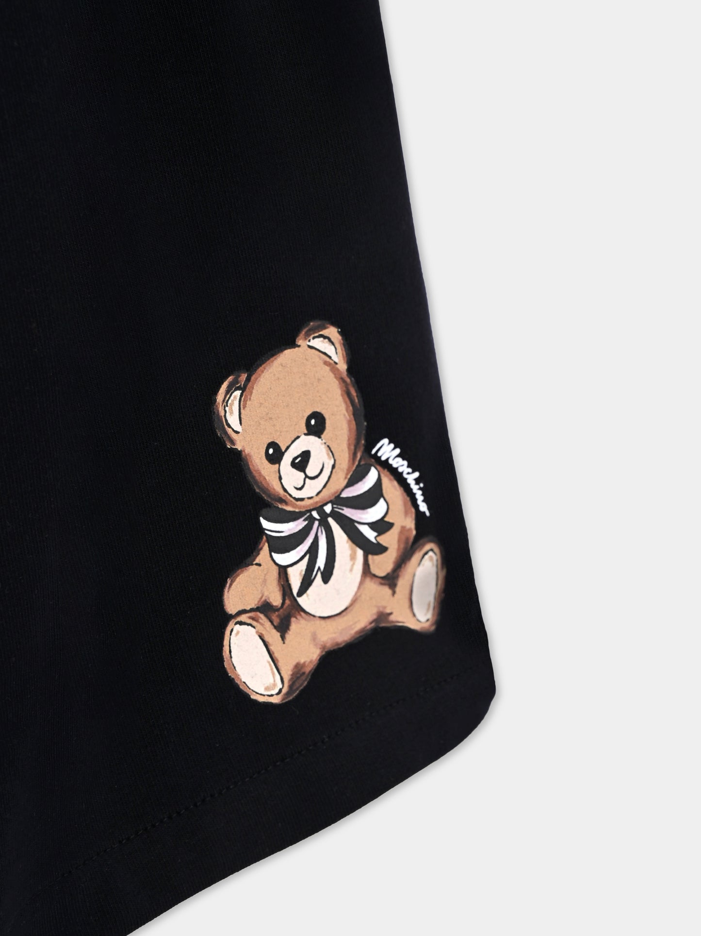 Gonna nera per bambina con Teddy Bear,Moschino Kids,HDJ03X LDA16 60100
