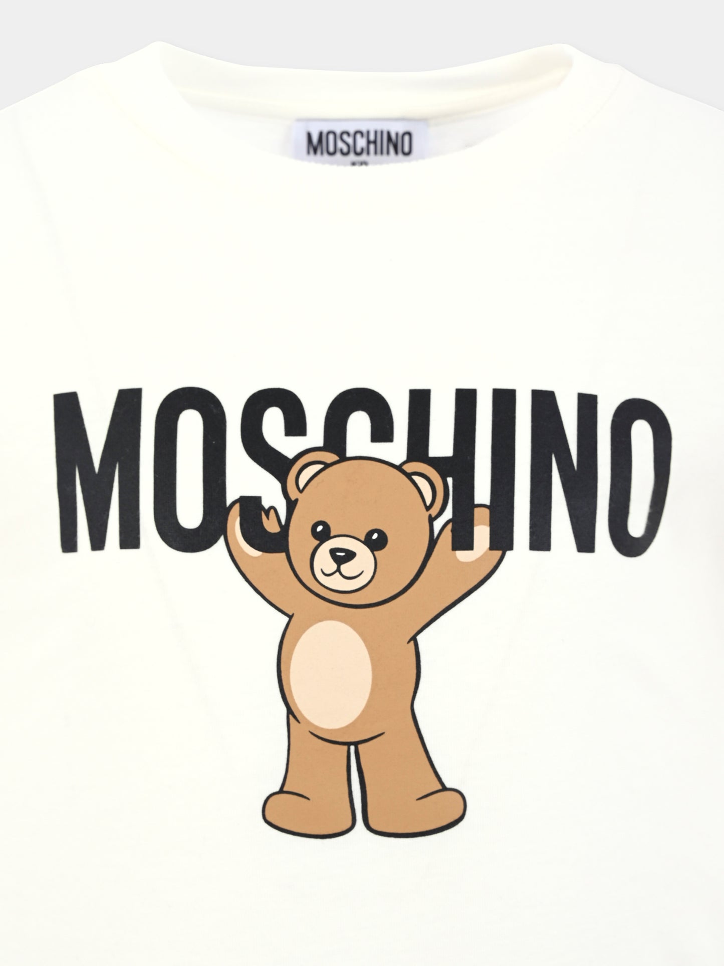 T-shirt avorio per bambini con Teddy Bear,Moschino Kids,HTO00J LAA10 10063
