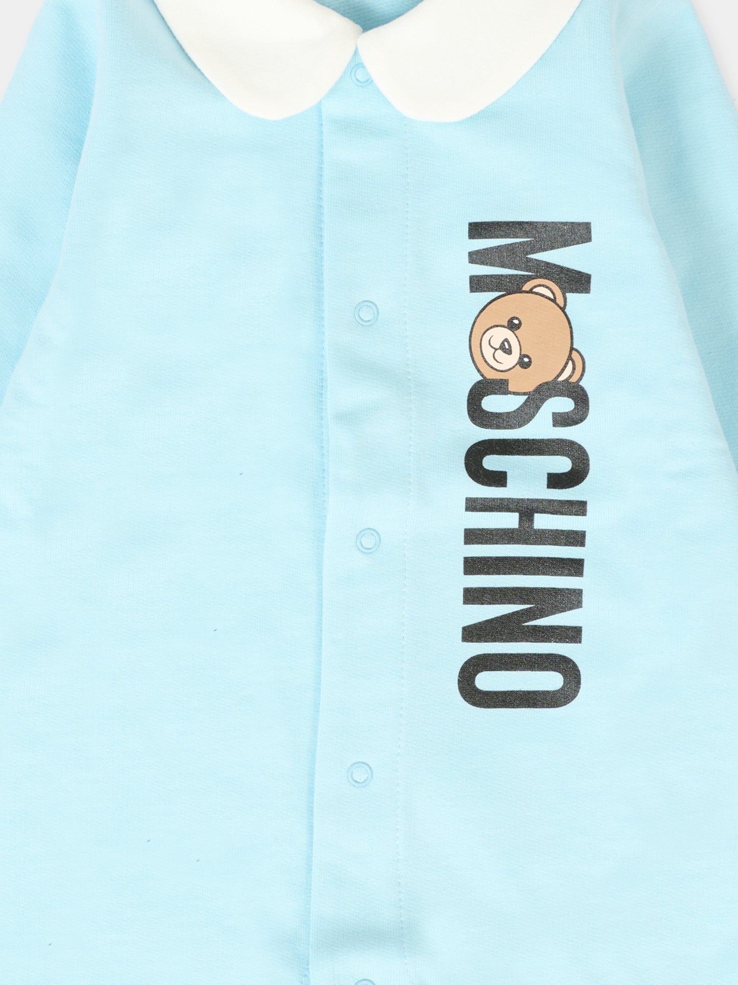 Tutina celeste per neonato con Teddy Bear,Moschino Kids,MMY08C LCA63 40304