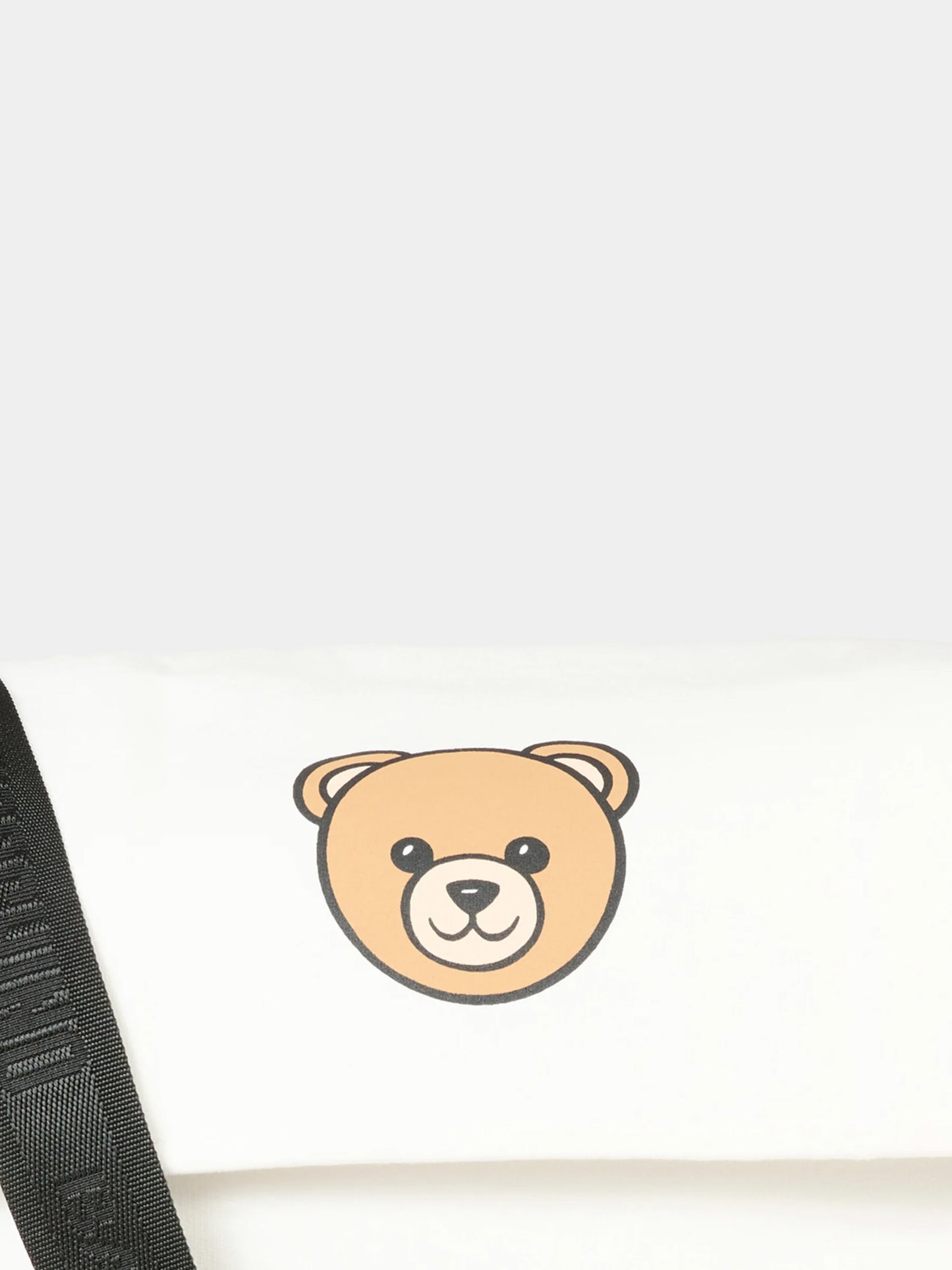 Borsa mamma avorio per neonati con Teddy Bear,Moschino Kids,MXX03D LCA40 10063