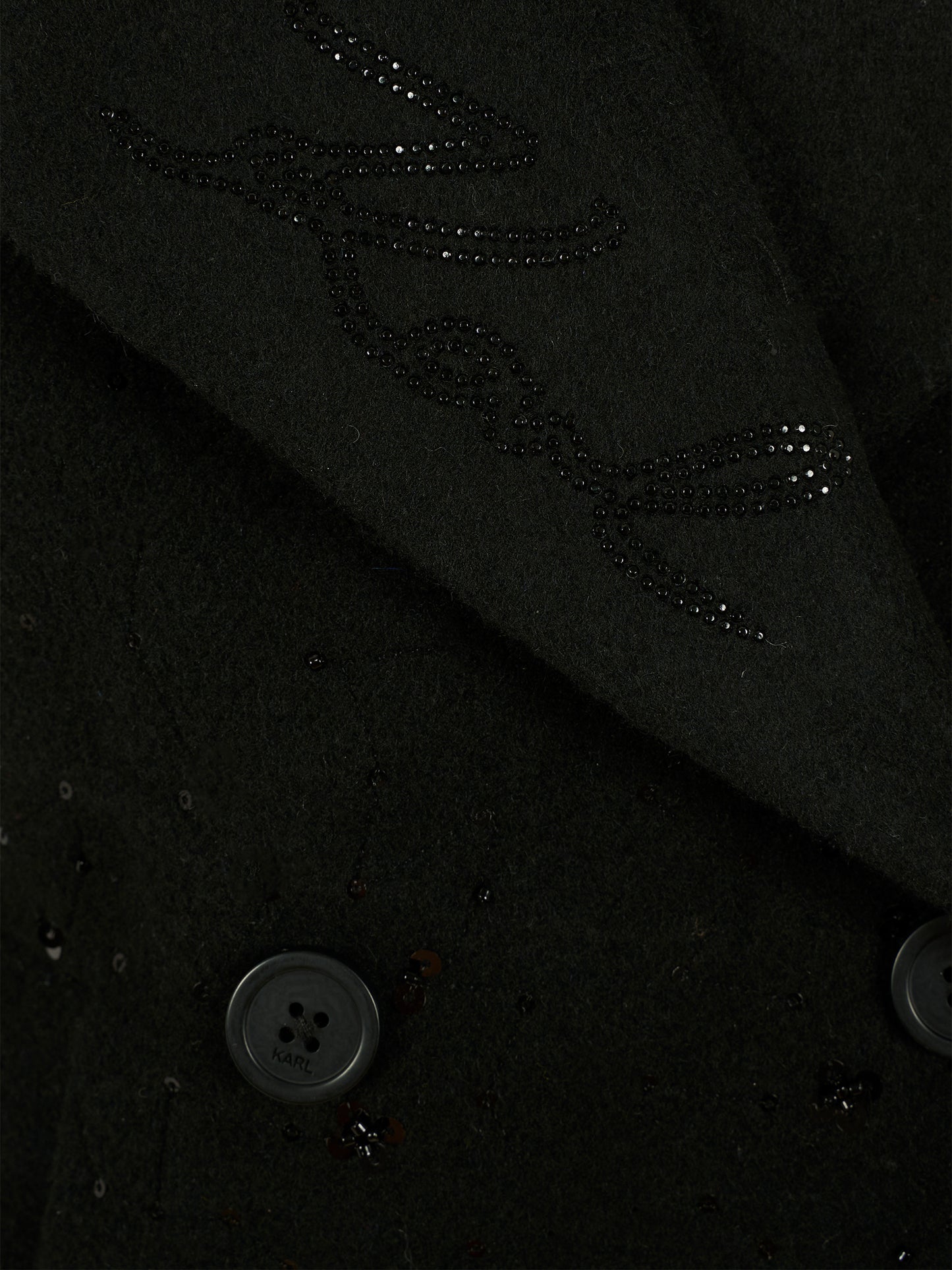 Cappotto nero per bambina con logo,Karl Lagerfeld Kids,Z30604 09B