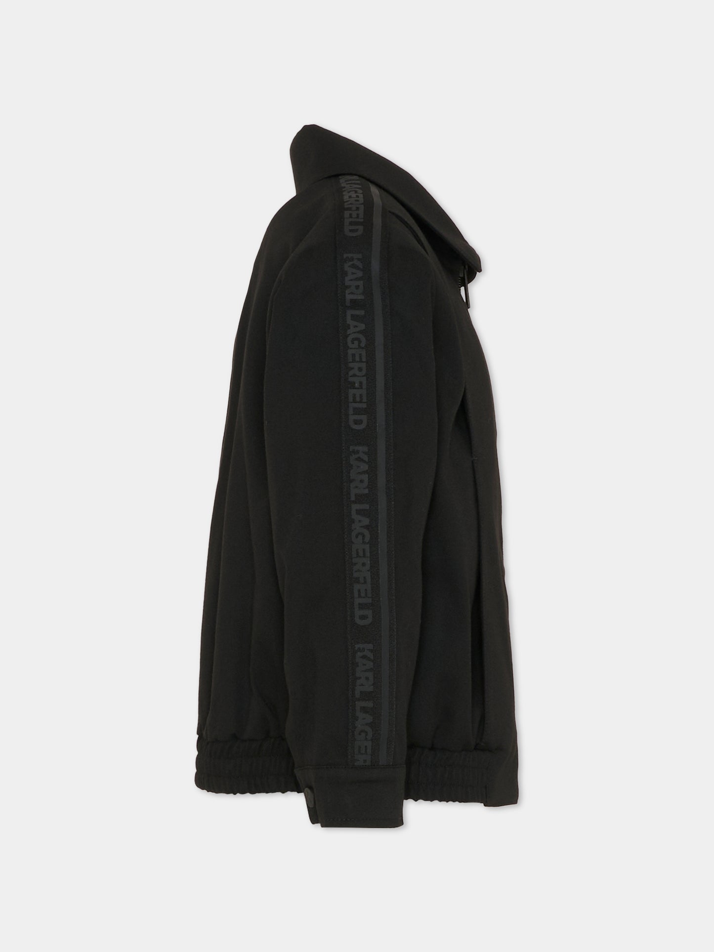 Giacca nera per bambino con logo,Karl Lagerfeld Kids,Z30644 09B