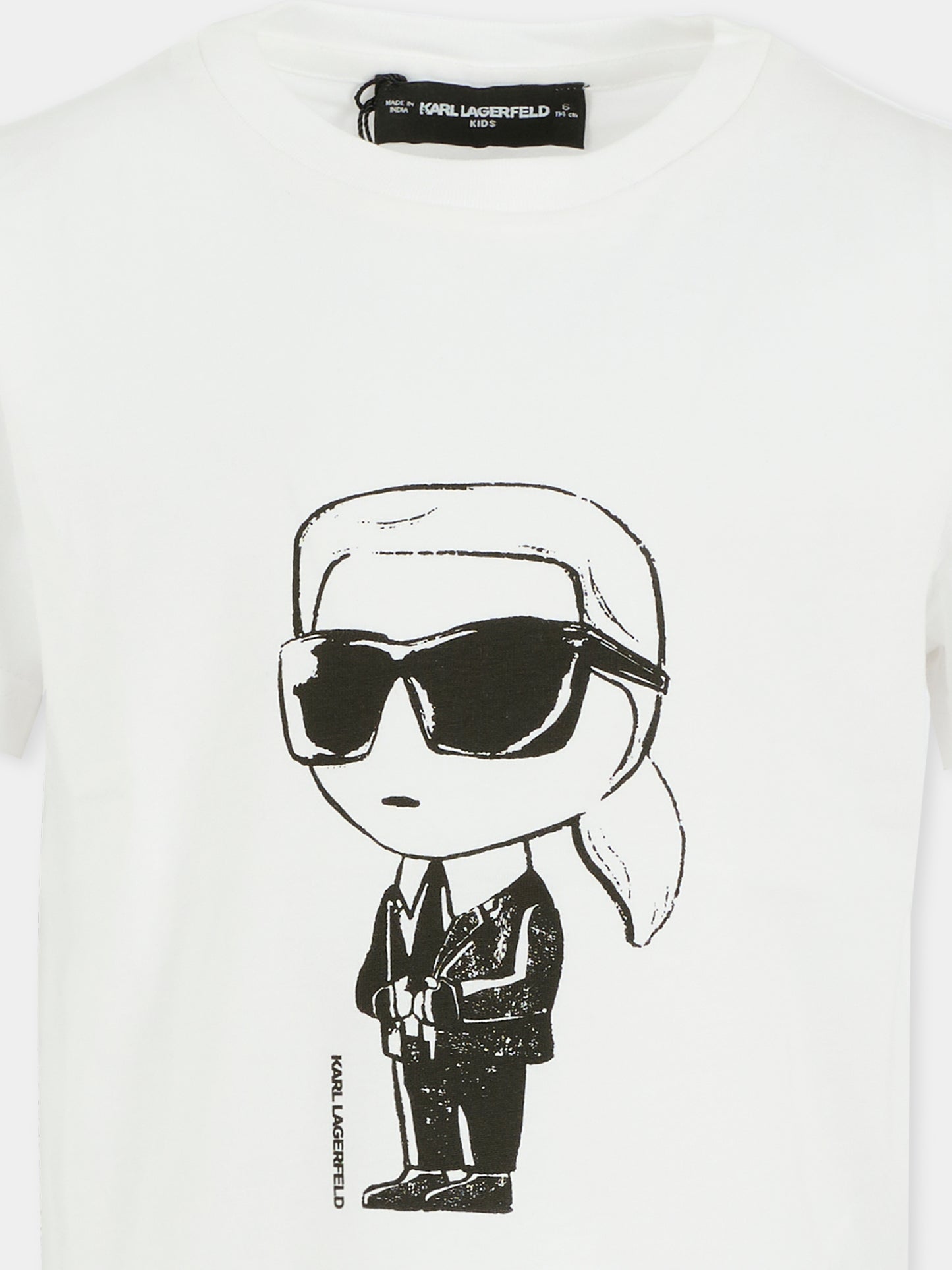 T-shirt bianca per bambini con karl Lagerfeld,Karl Lagerfeld Kids,Z30957 10P