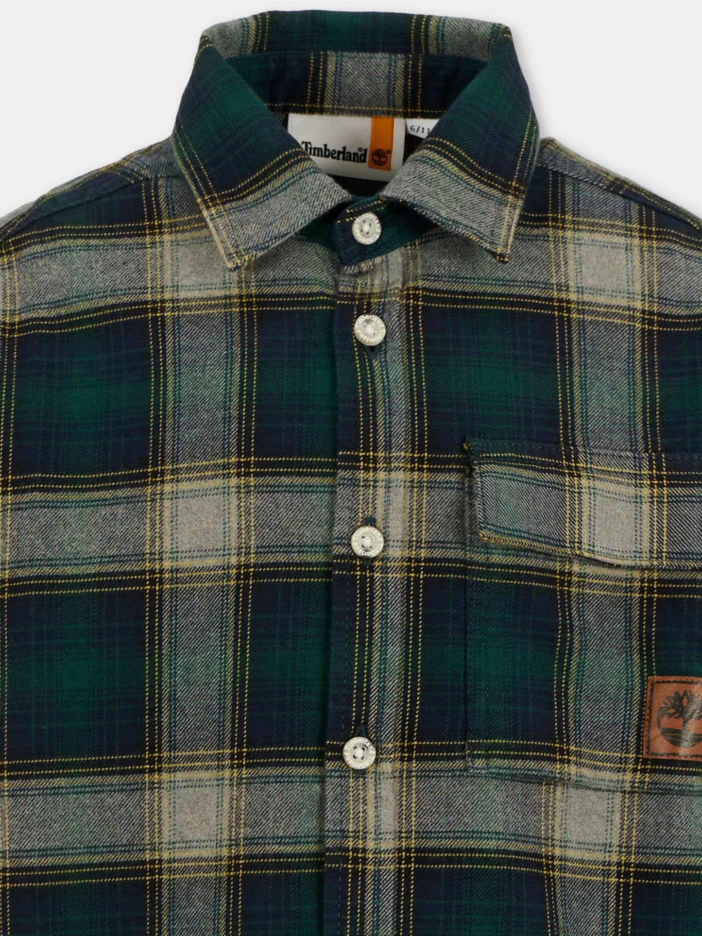 Camicia verde per bambino con patch,Timberland,T60577 672