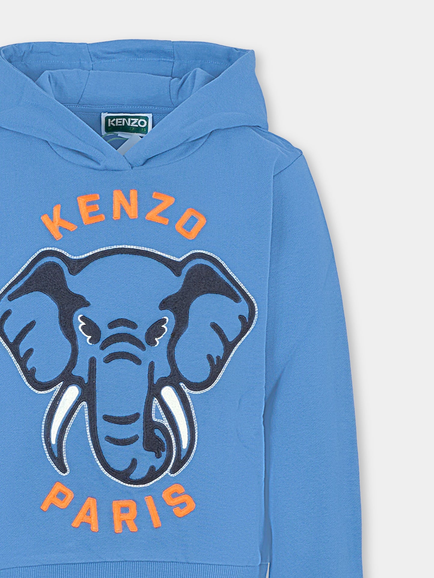 Completo blu per bambino con elefante,Kenzo Kids,K61413 780