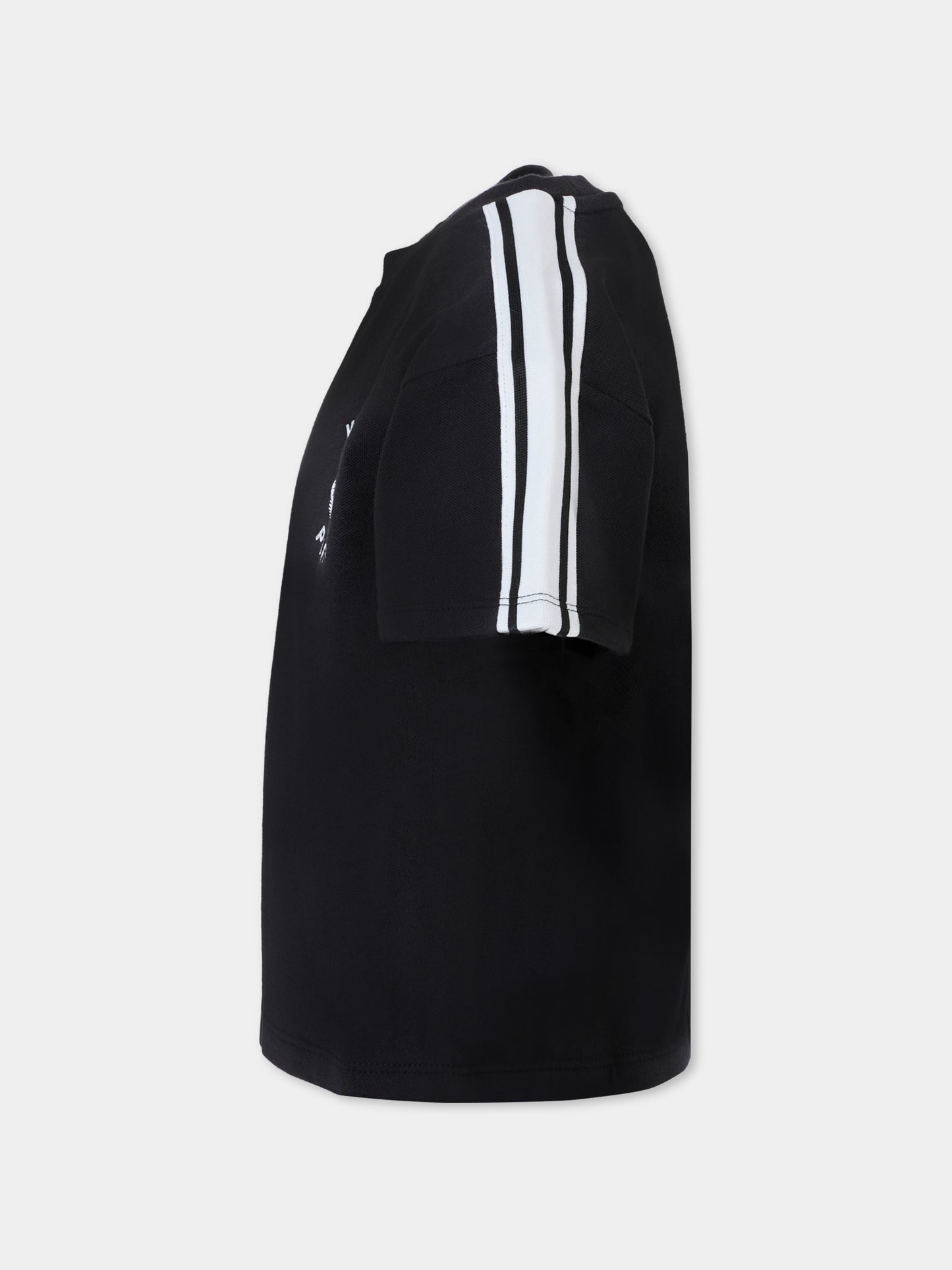 T-shirt nera per bambini con Lucky Tiger,Kenzo Kids,K61486 095