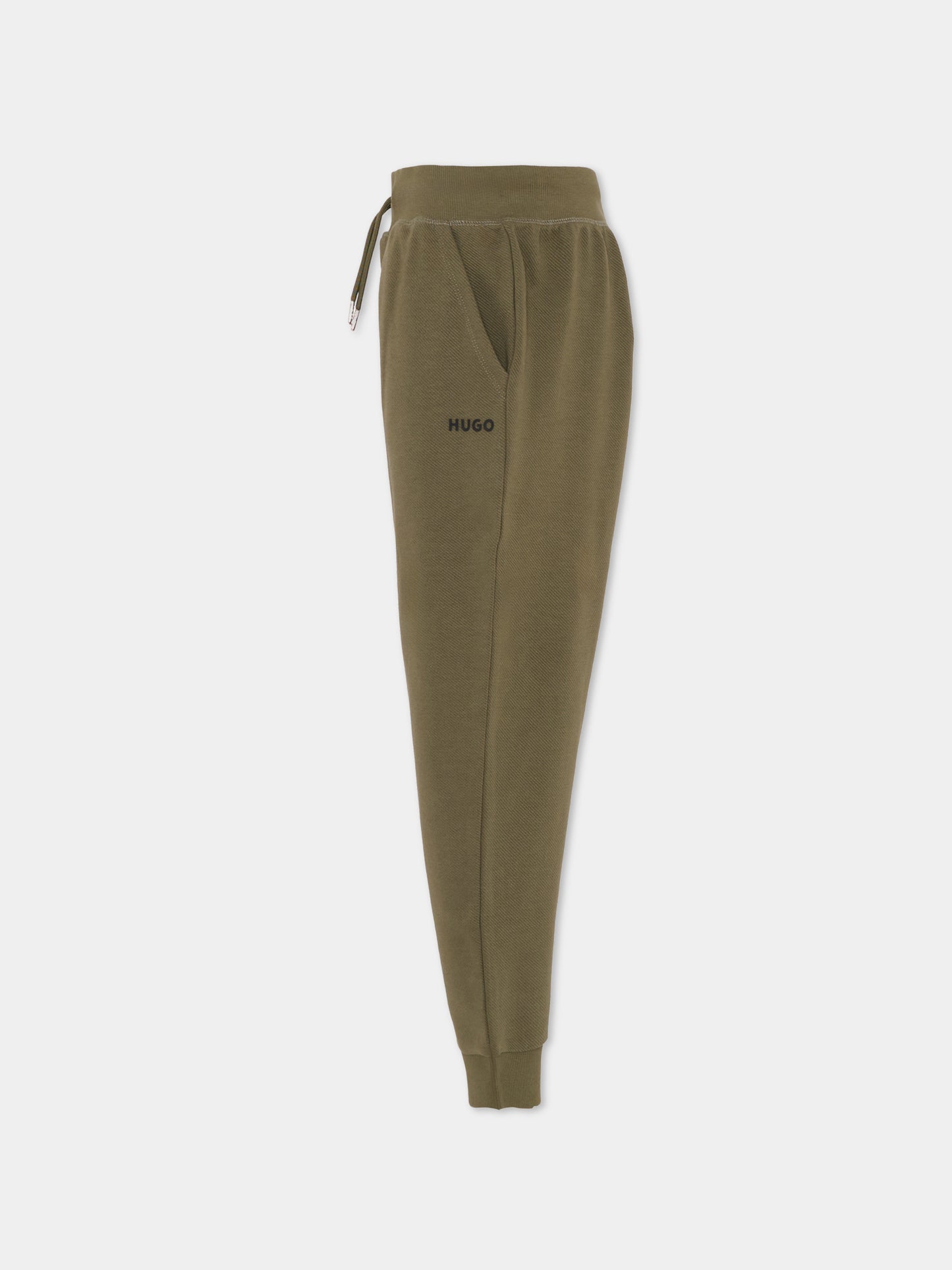 Pantaloni verdi per bambino con logo,Hugo,G00465 65F