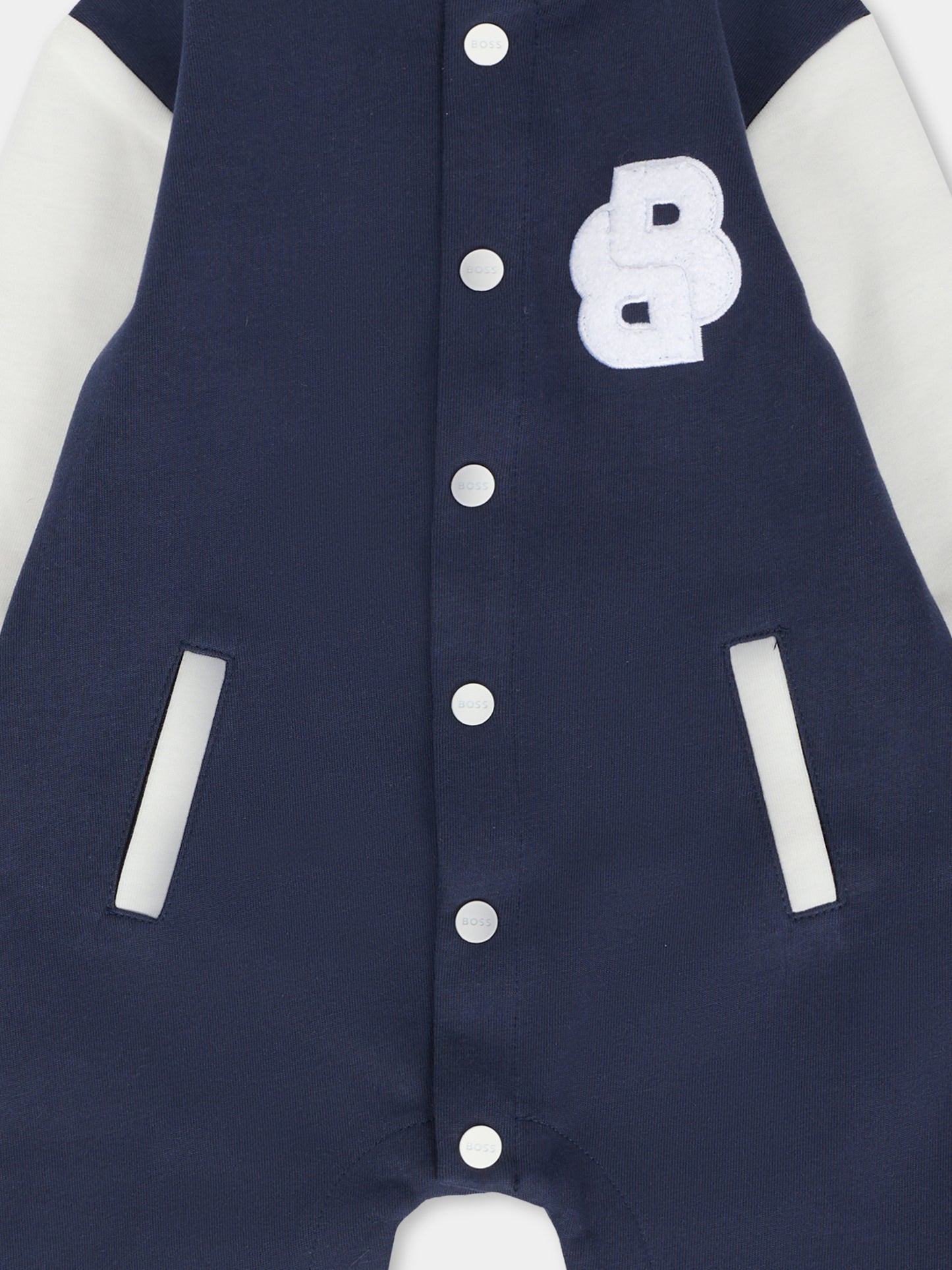 Tutina blu per neonato con logo,Boss,J52524 849