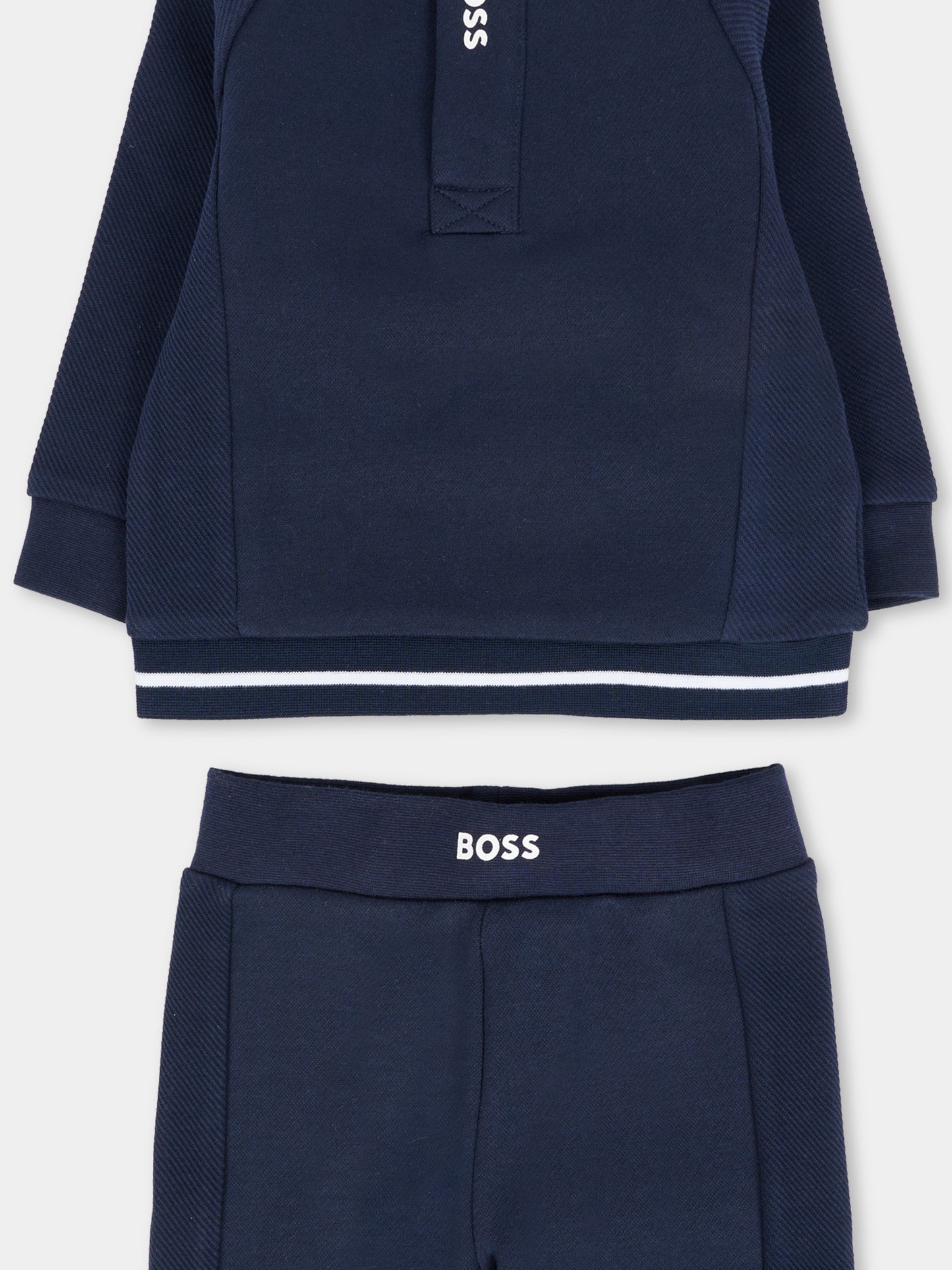 Completo blu per neonato con logo,Boss,J52528 849