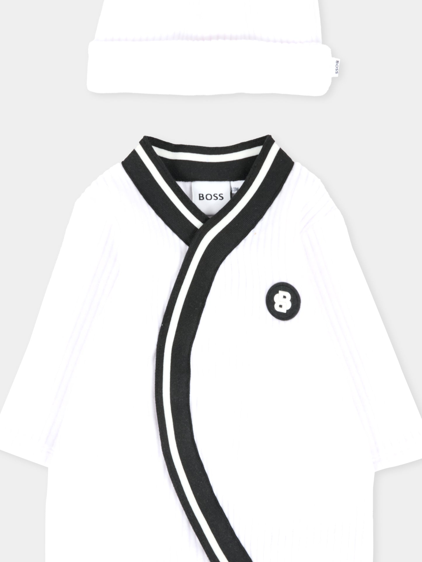 Set tutina bianco per neonato con logo,Boss,J52531 10P