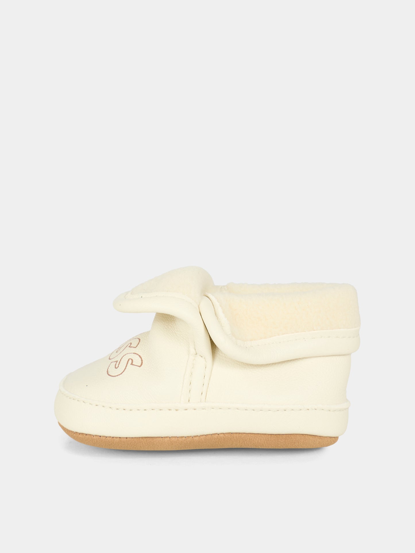 Sneakers avorio per neonato con logo,Boss,J52586 117