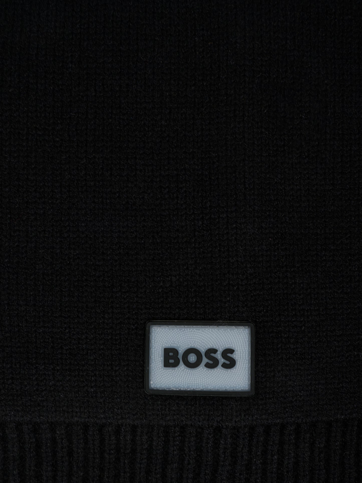Scaldacollo nero per bambino con patch,Boss,J52635 09B