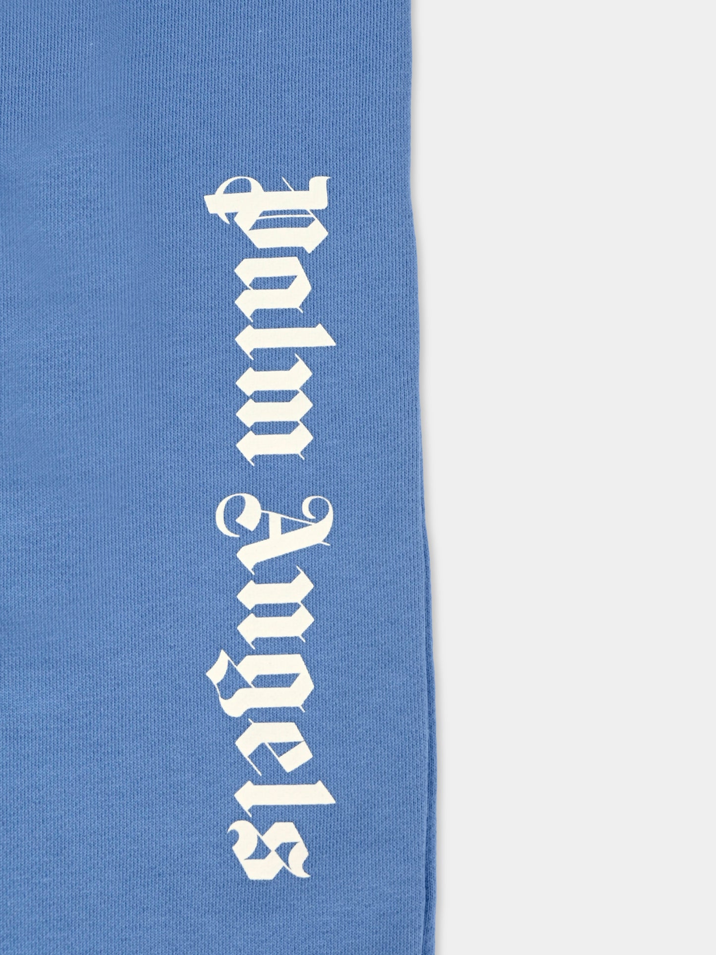 Pantaloni azzurri per neonato con logo,Palm Angels,PBXD001F25FLE0014203