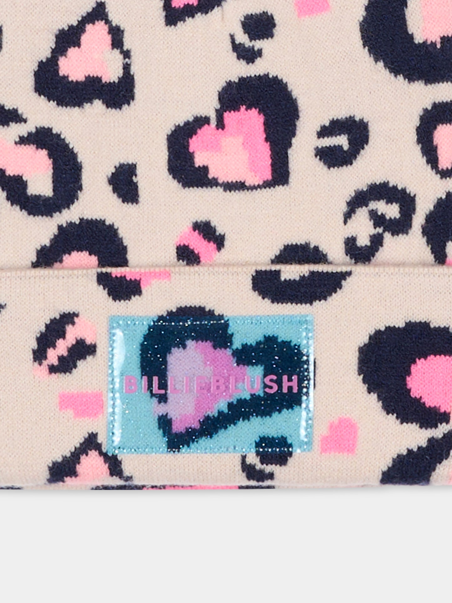 Berretto rosa per bambina con cuori,Billieblush,U21645 47V